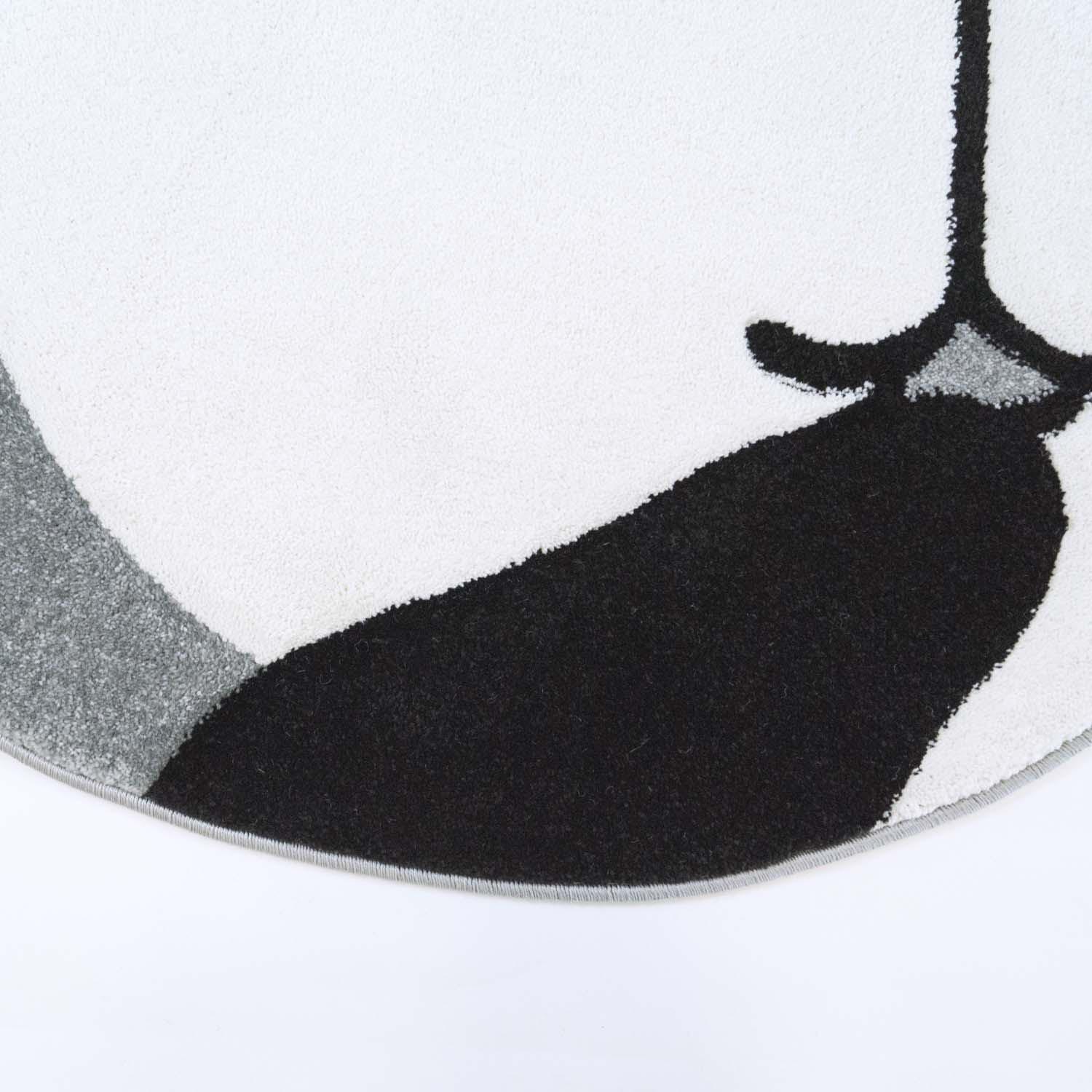Carpet City Kinderteppich »Bueno Kids 1389«, rund, 13 mm Höhe, Spielteppich, Panda-Bär, 3D-Effekt, Weicher Flor, Pflegeleicht