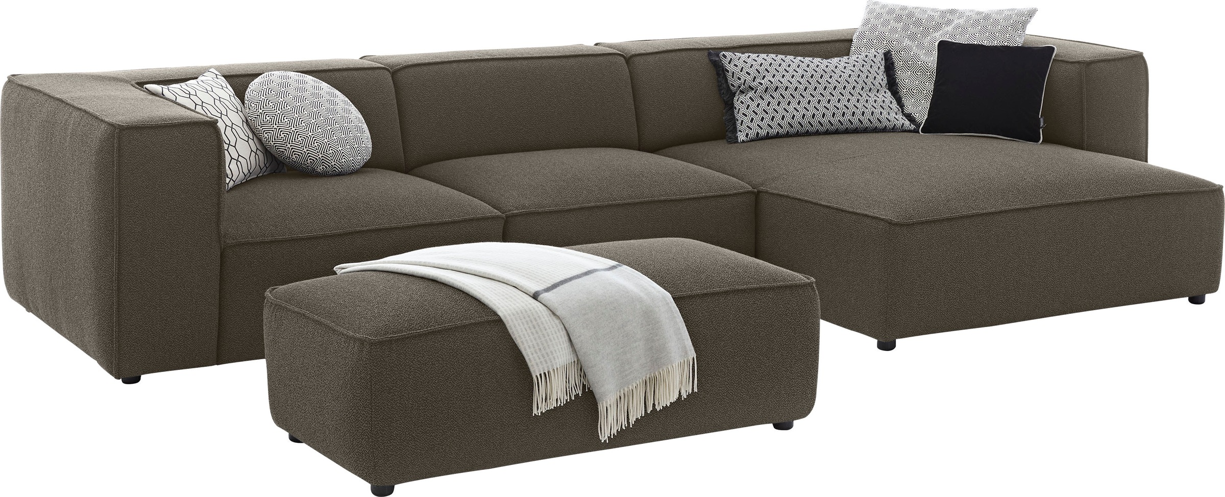 W.SCHILLIG Hocker »around-the-block«, mit eleganter Biese