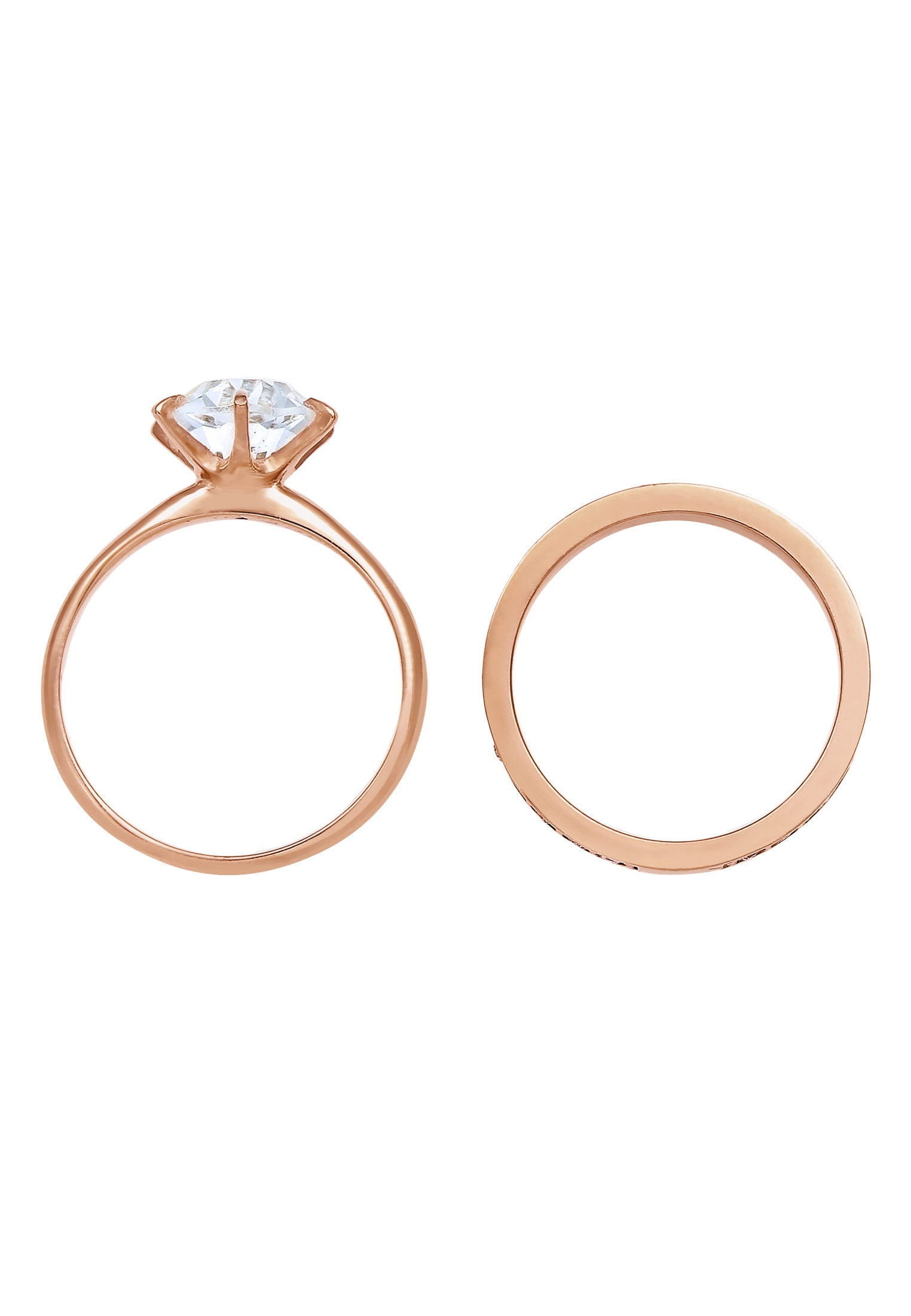 Elli Ring-Set »Ring Kristalle Eternity (2 tlg) 925 Silber«