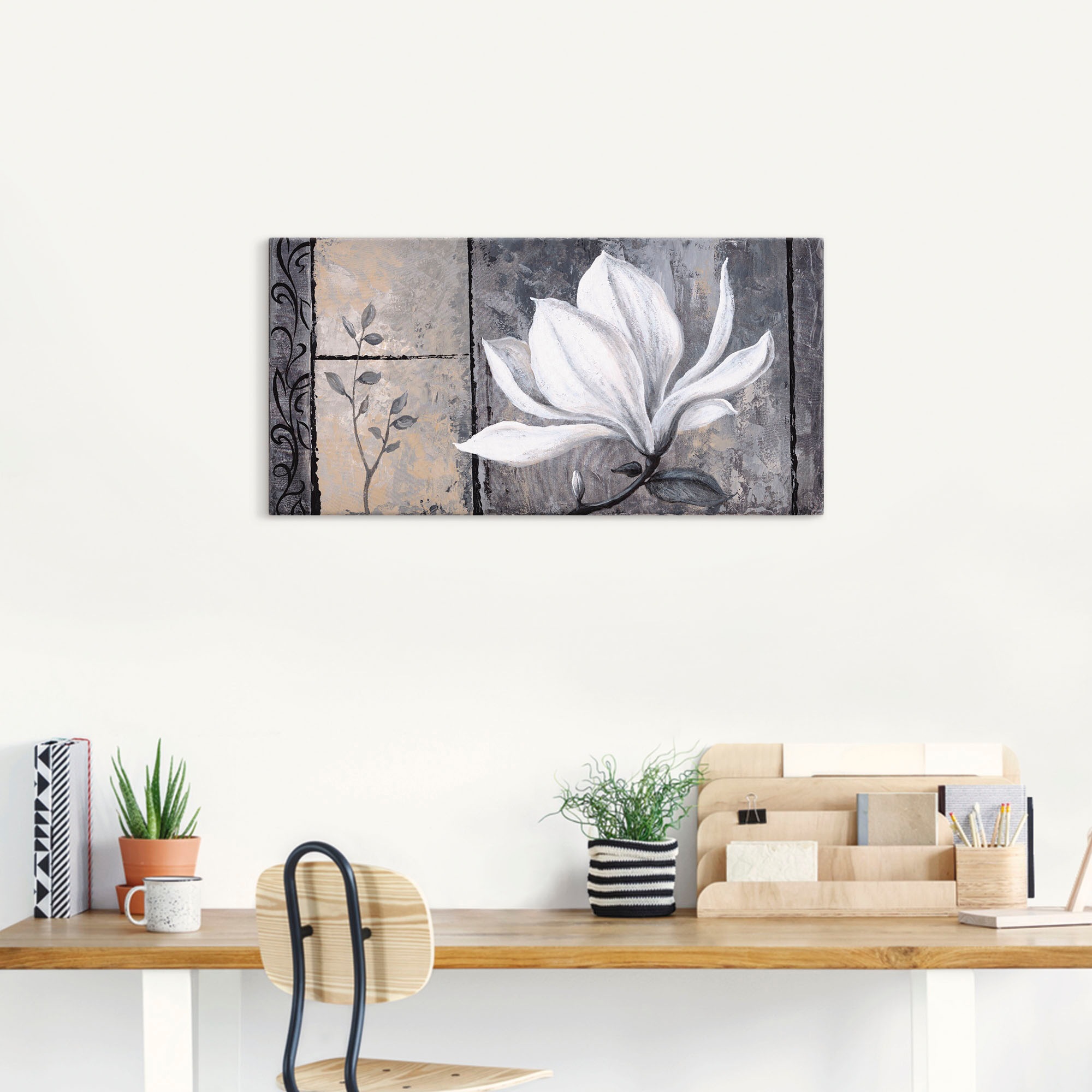 Artland Leinwandbild »Klassische Magnolie« Blumen 1 Stk. tlg. als Alubild, Outdoorbild, Leinwandbild, Poster, Wandaufkleber