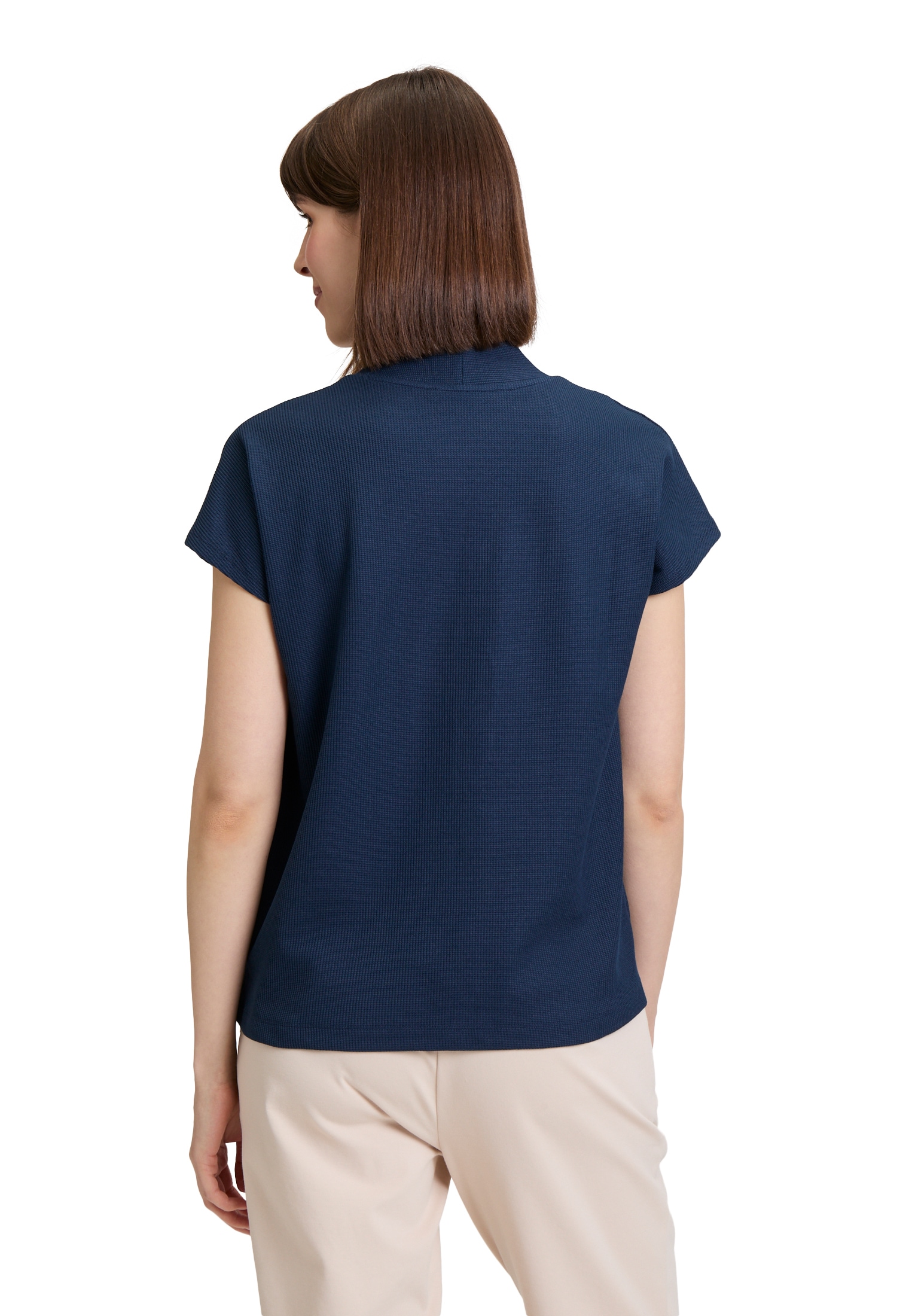 Betty&Co Kurzarmshirt »Casual-Shirt mit V-Ausschnitt«