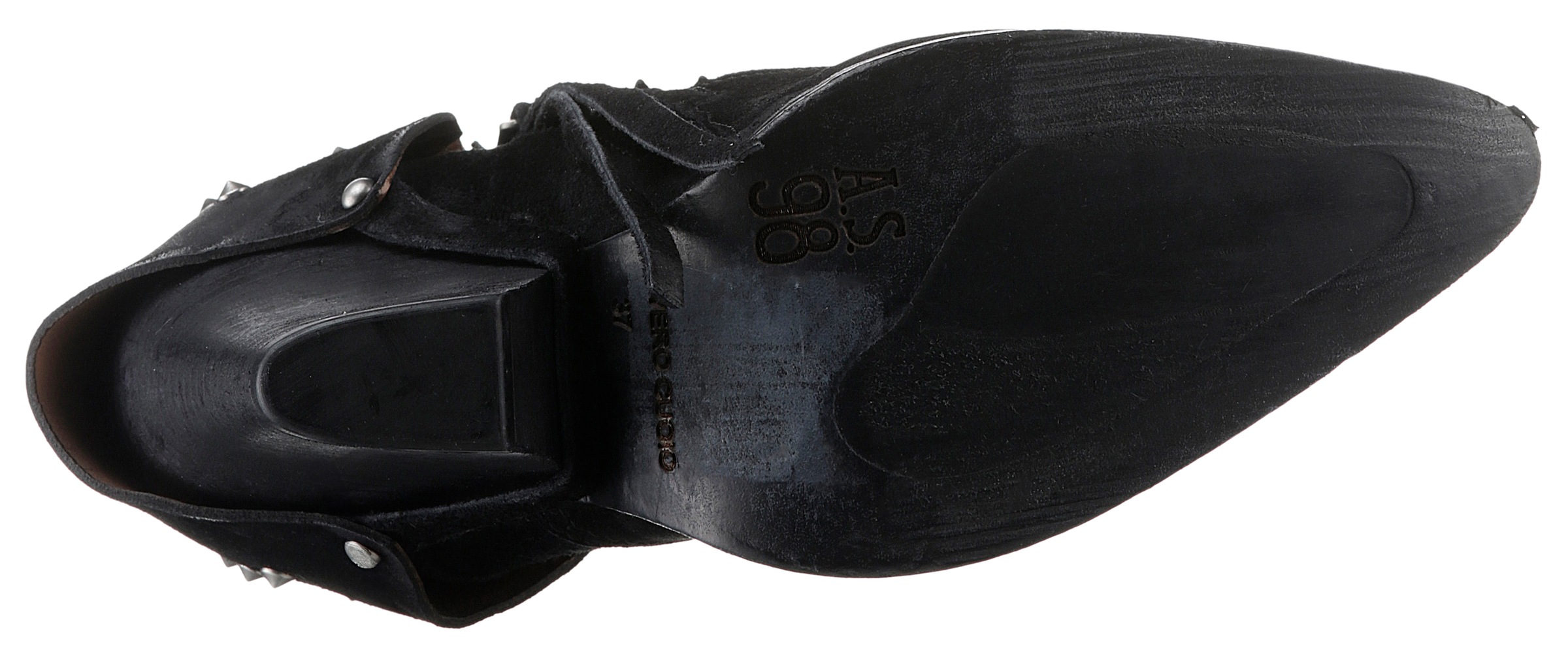 A.S.98 High-Heel-Stiefelette »BELIVE«, Abendmode, Ankle-Boots mit Nieten und Ziernähten