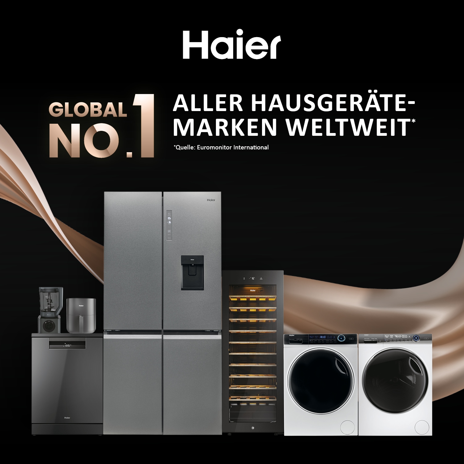 Haier Waschtrockner »HWD80-B14939«, I-PRO SERIE 3, Refresh Dampf-Funktion