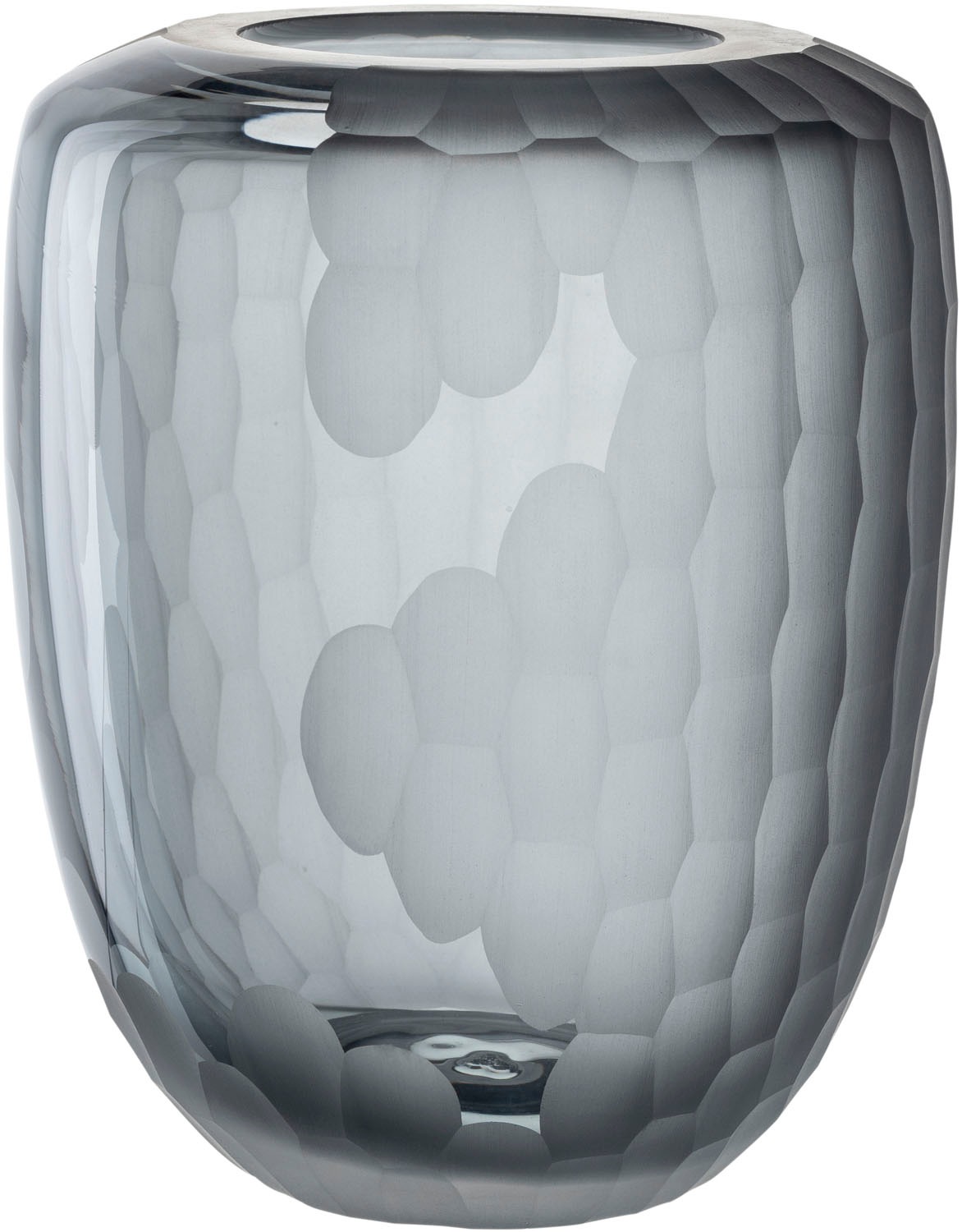 LEONARDO Tischvase "Dekovase BELLAGIO" aus Glas, anthrazitfarben, handgefertigt