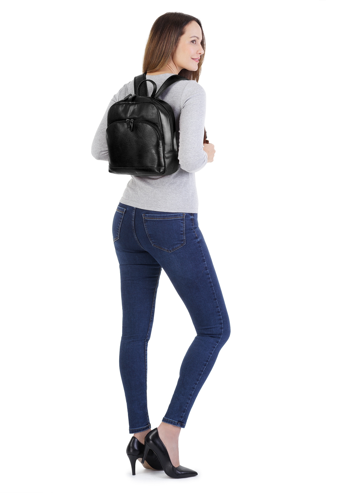 X-Zone Tagesrucksack, echt Leder