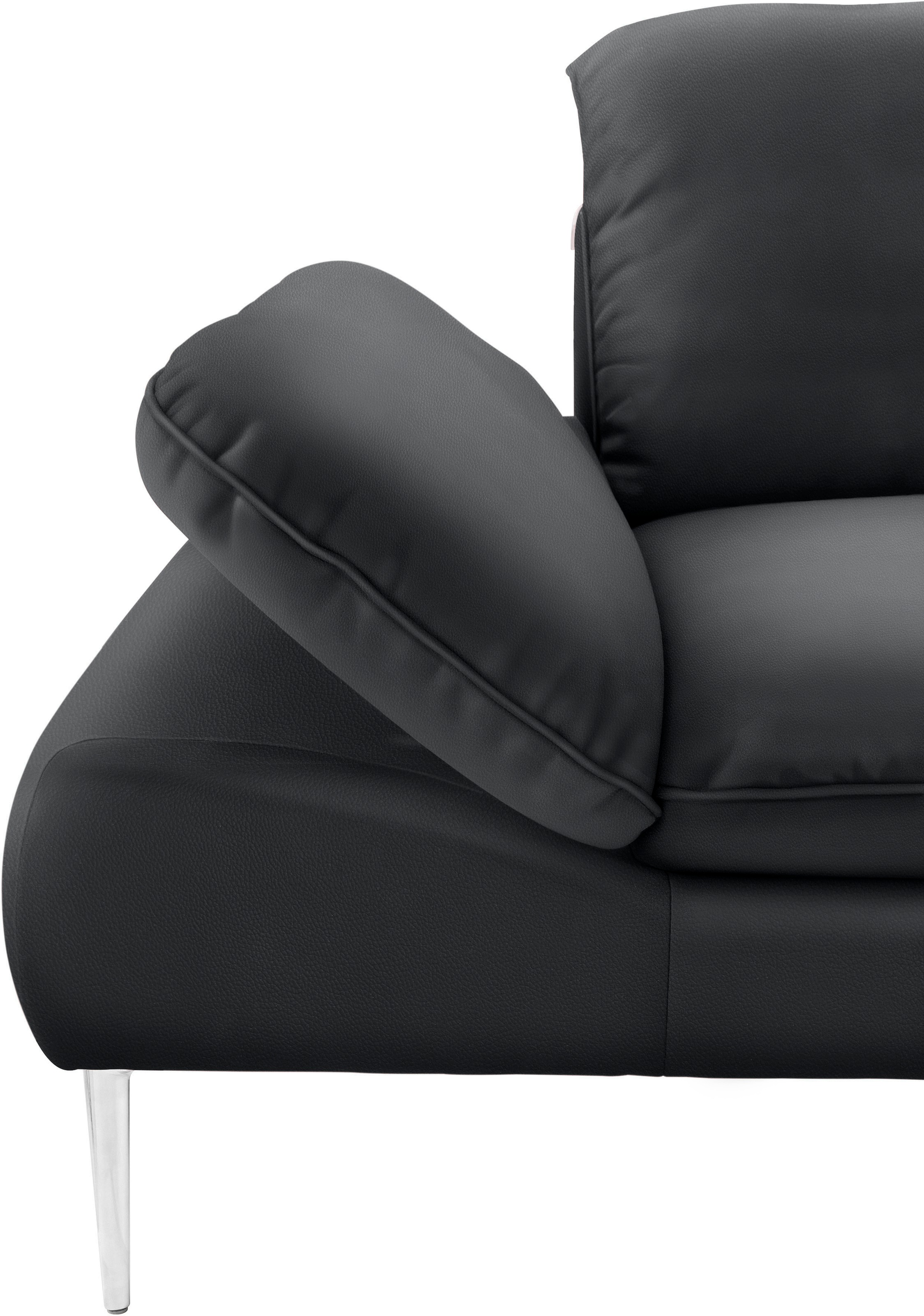 W.SCHILLIG Ecksofa »enjoy&MORE, Designsofa, bequem, zeitlos und elegant, L-Form«, mit Sitztiefenverstellung, Füße Chrom glänzend, Breite 340 cm