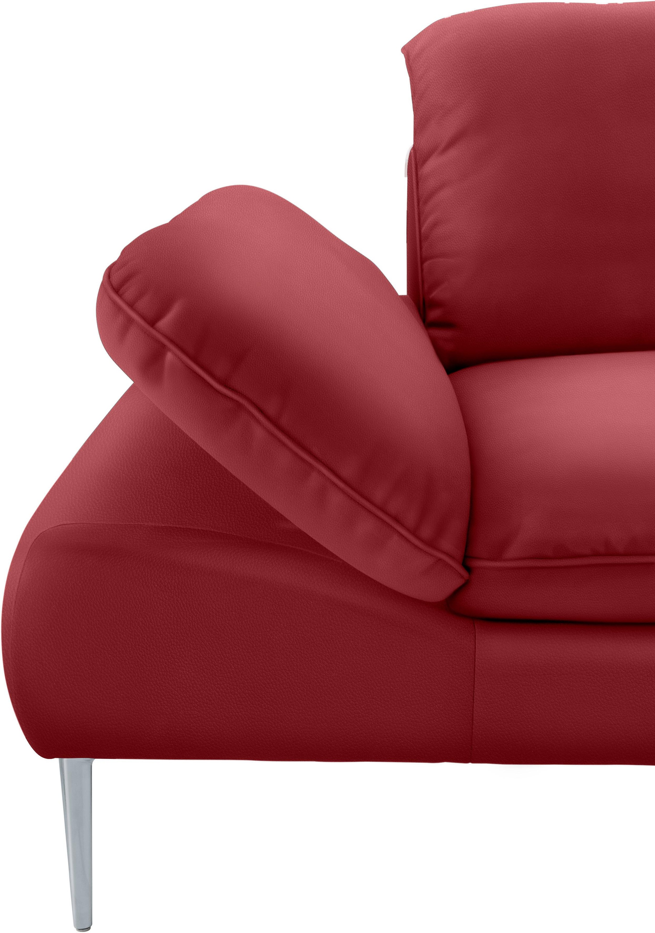 W.SCHILLIG Ecksofa »enjoy&MORE, Designsofa, bequem, zeitlos und elegant, L-Form«, mit Sitztiefenverstellung, Füße silber matt, Breite 340 cm