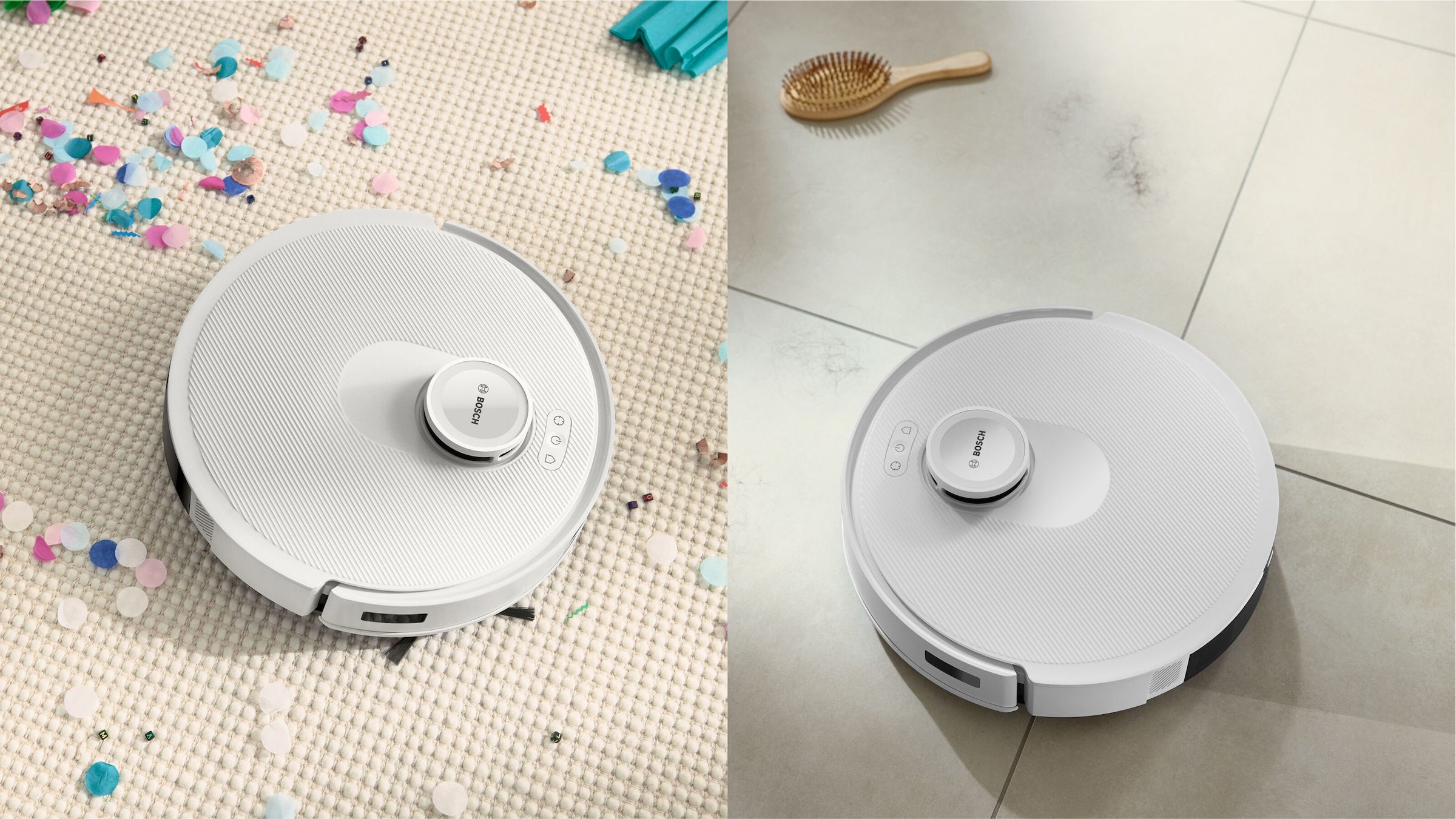 BOSCH Saugroboter »Spotless + BCRD1W, Saugroboter mit Wischfunktion, 11.000 Pa Saugkraft«, Trocken-Servicestation, Infrarot Navigation, Carbon Bürste