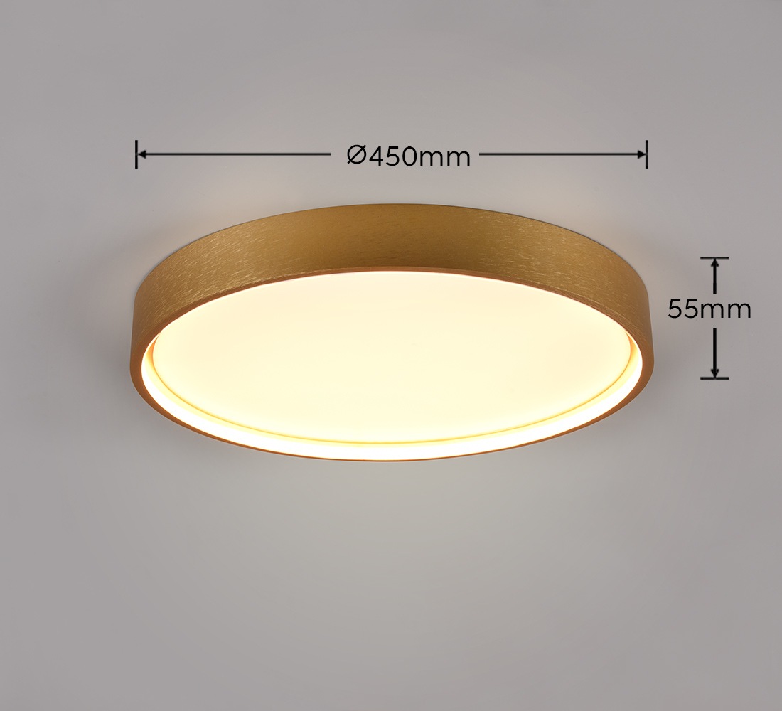 TRIO Leuchten LED Deckenleuchte »DOHA, Deckenlampe 29W 3260 Lumen Lichtfarbe einstellbar 2300-4000K«, 1 flammig, Leuchtmittel LED-Board | LED fest integriert, indirektes Licht getrennt schaltbar als Wandlampe und Deckenlampe mögl