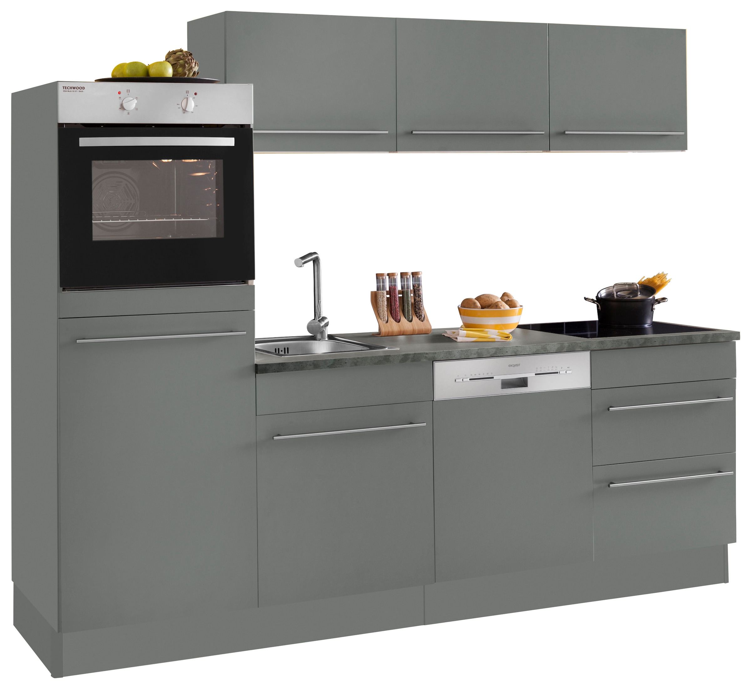 OPTIFIT Küche »Bern«, Breite 240 cm, ohne E-Geräte, Stärke der Arbeitsplatte wählbar
