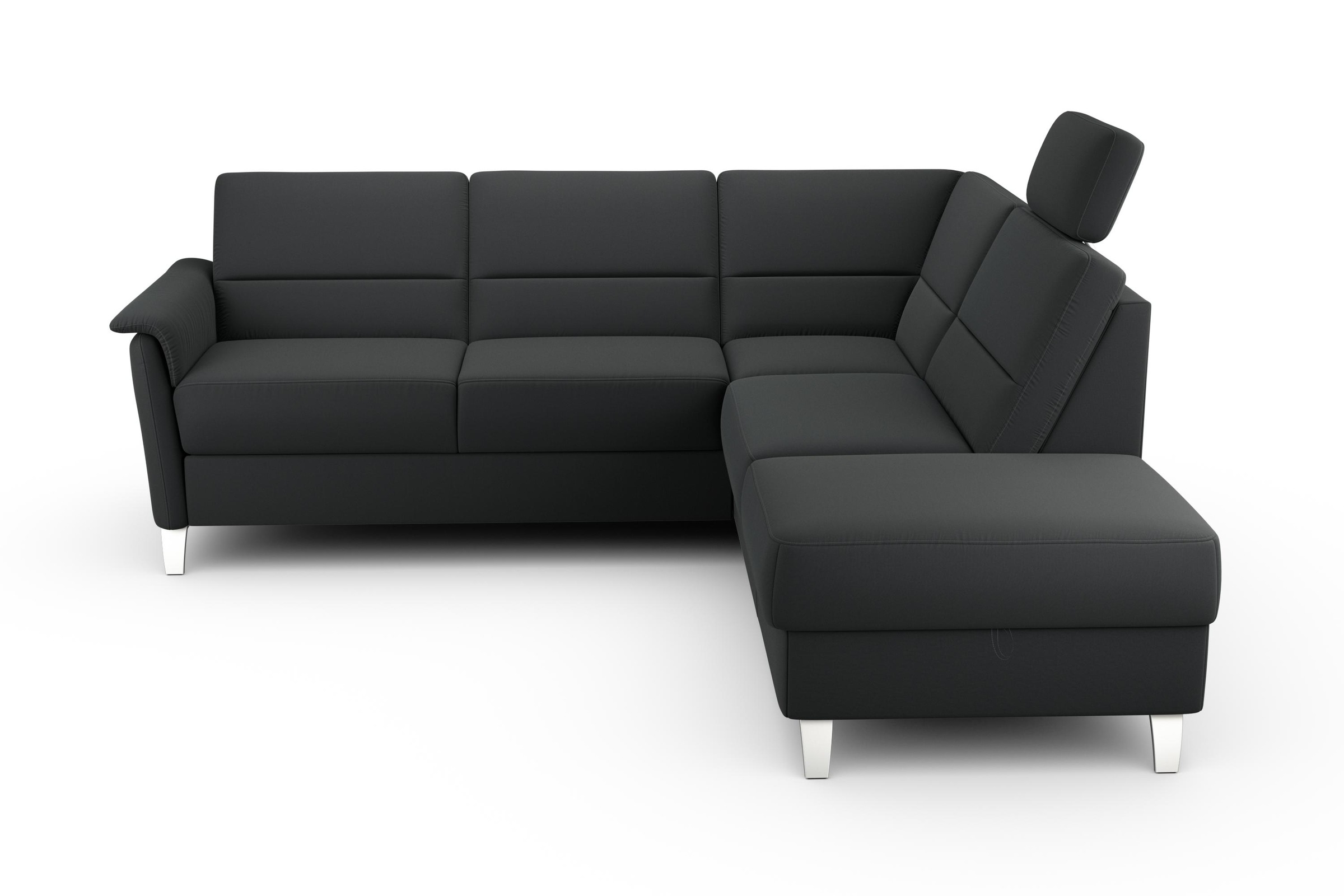 sit&more Ecksofa »Palmera L-Form«, Federkern, wahlweise mit Bettfunktion und mit/ohne Stauraum