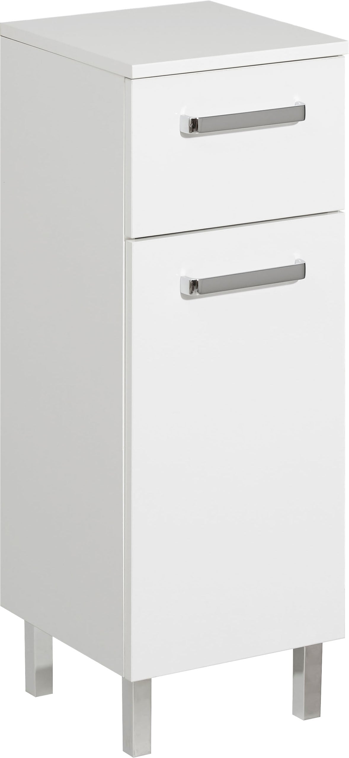 Saphir Badmöbel-Set »Quickset 5-teilig, Keramik-Waschtisch mit LED-Spiegelschrank«, (6 St.), mit Hochschrank, Unterschrank, Hängeschrank, 7 Türen, inkl. Türdämpfer