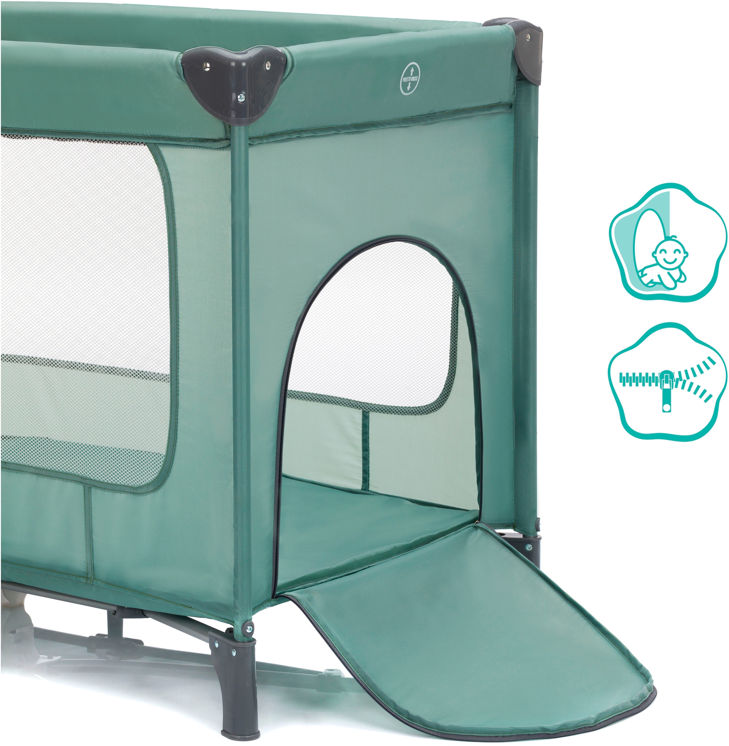 Fillikid Baby-Reisebett »Capri«, mit 2 Rollen; Inkl. Transporttasche