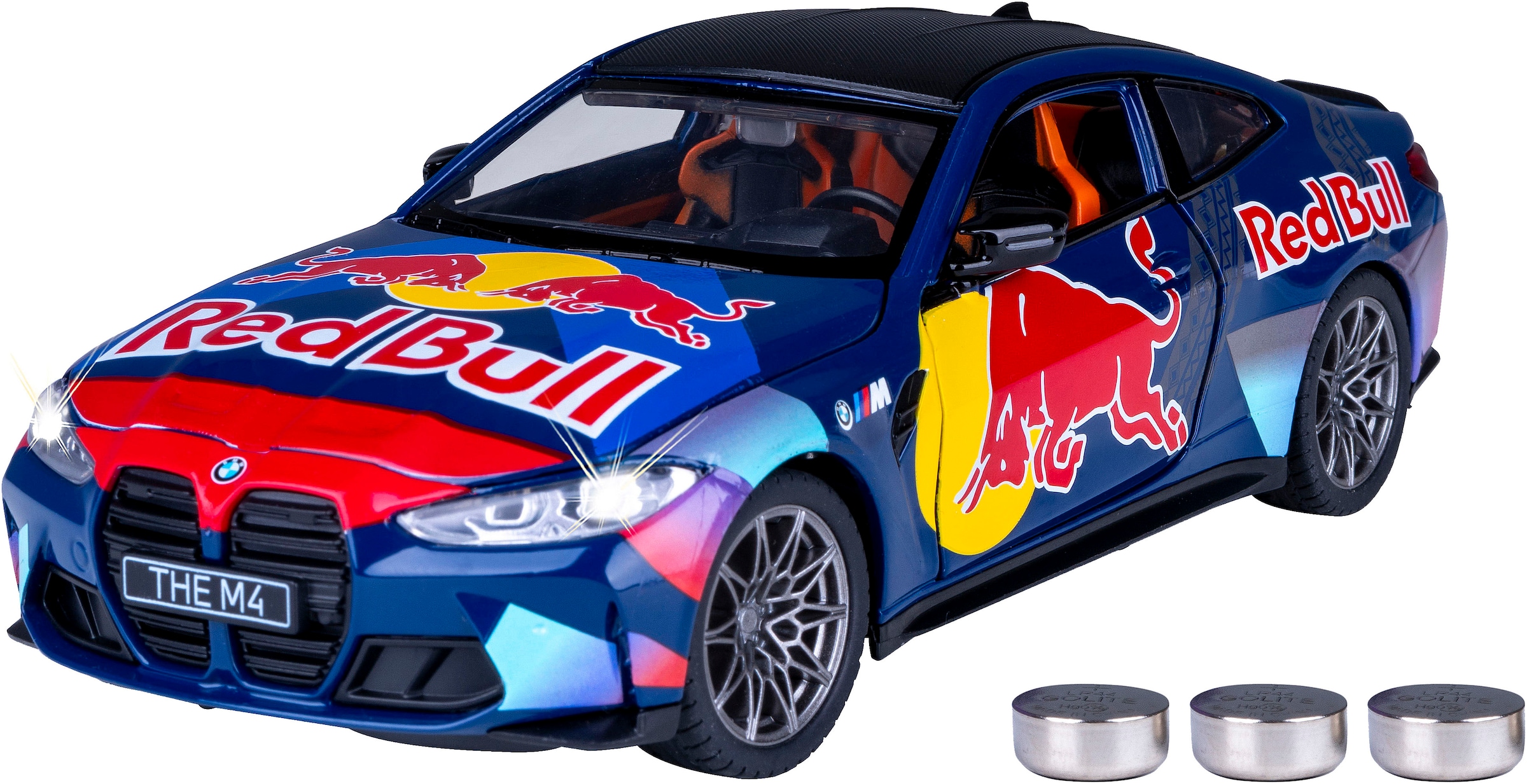 Jamara Spielzeug-Auto »Diecast BMW M4 blau inklusive Batterien« LED Licht; Maßstab 1:24