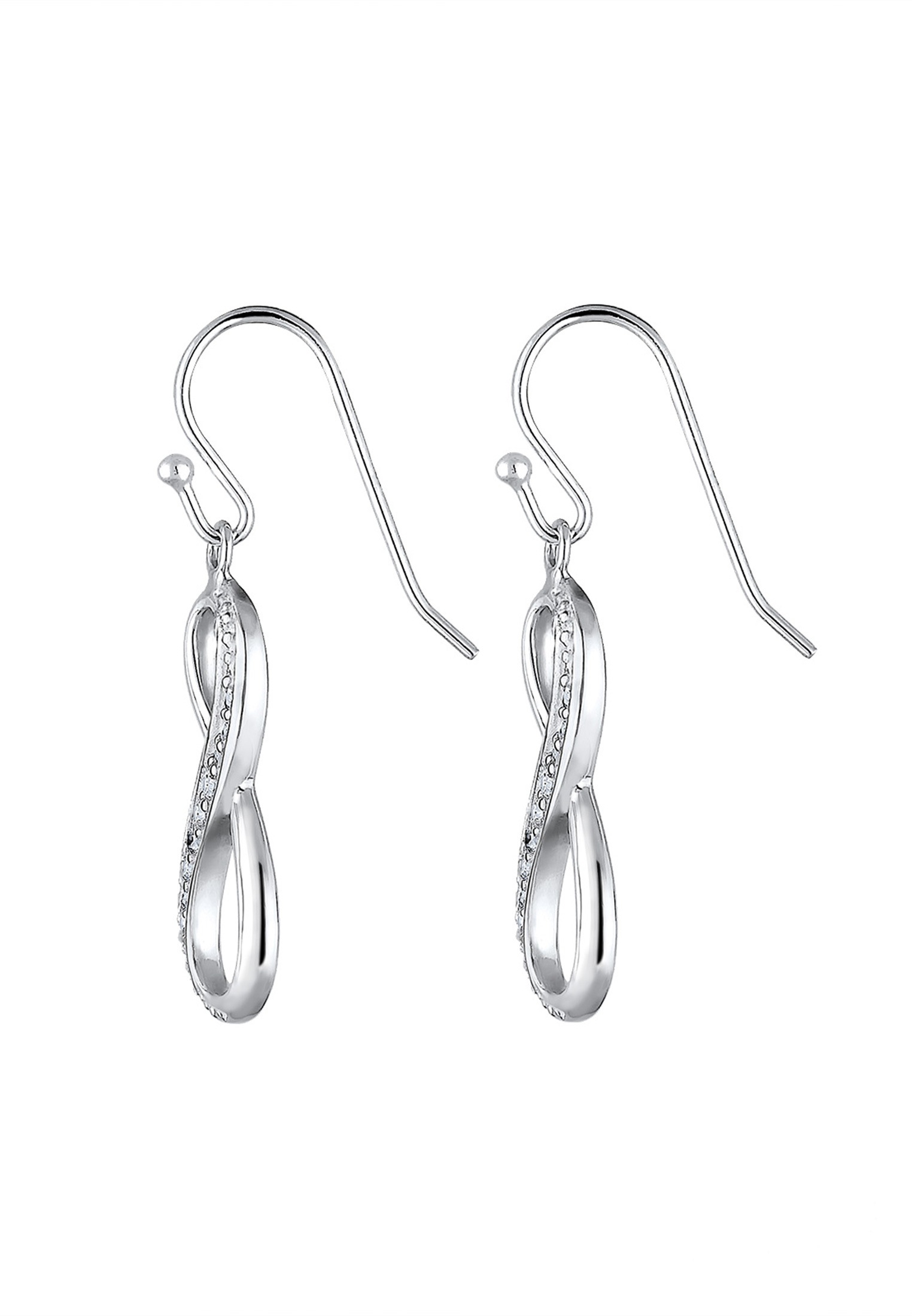 Elli Paar Ohrhänger »Ohrringe Infinity Zirkonia 925 Sterling Silber«