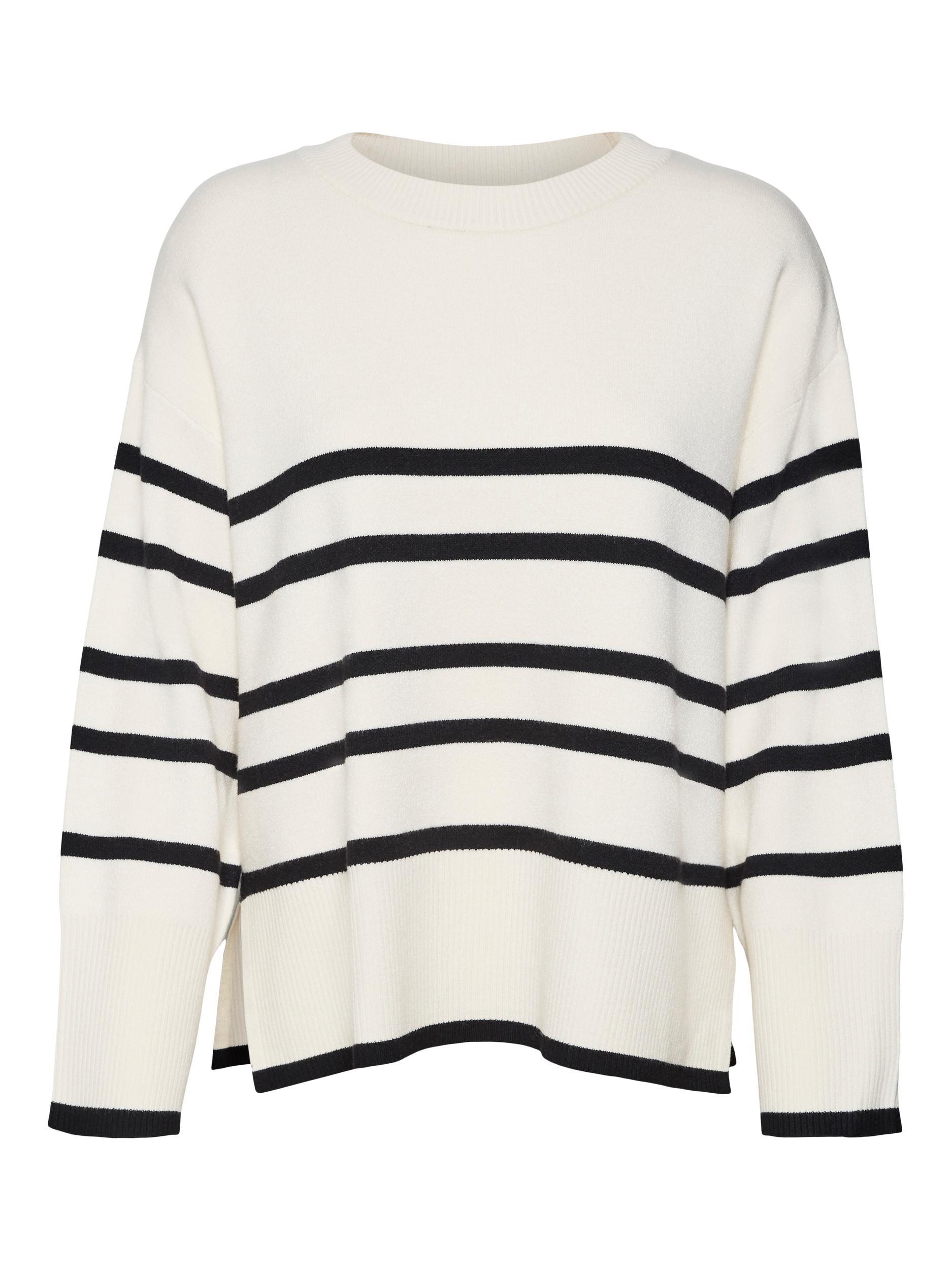 Vero Moda Rundhalspullover »VMSABA LS O-NECK STRIPE PULLOVER GA NOOS« mit Streifenmuster