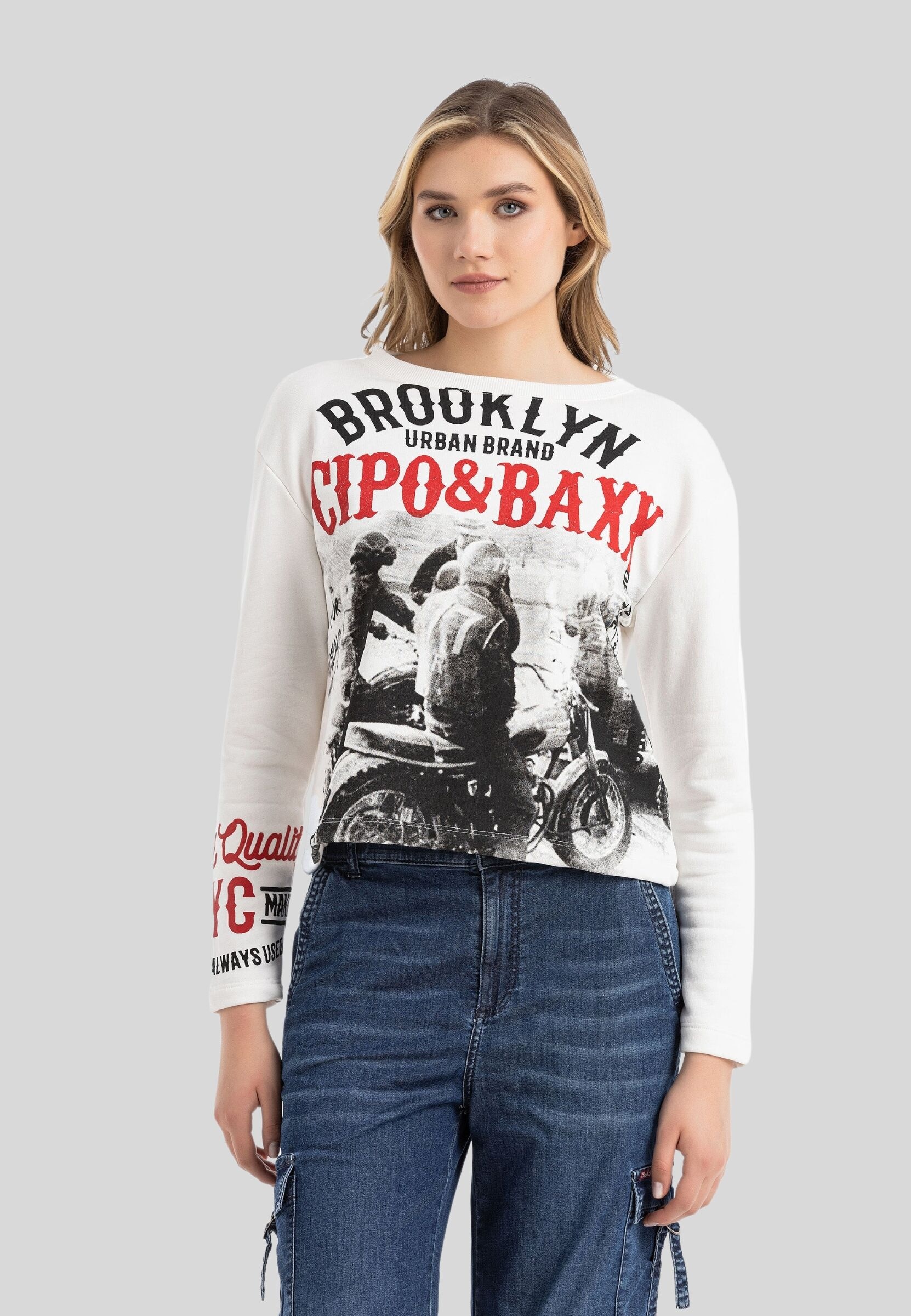 Cipo & Baxx T-Shirt »Cipo & Baxx Sweatshirts LONG SLEEVE T-SHIRT« hohem Tragekomfort