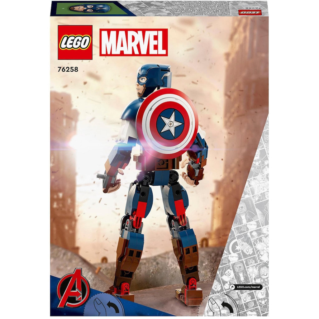 LEGO® Konstruktionsspielsteine »Captain America Baufigur (76258), LEGO® Marvel«, (310 St.), Made in Europe