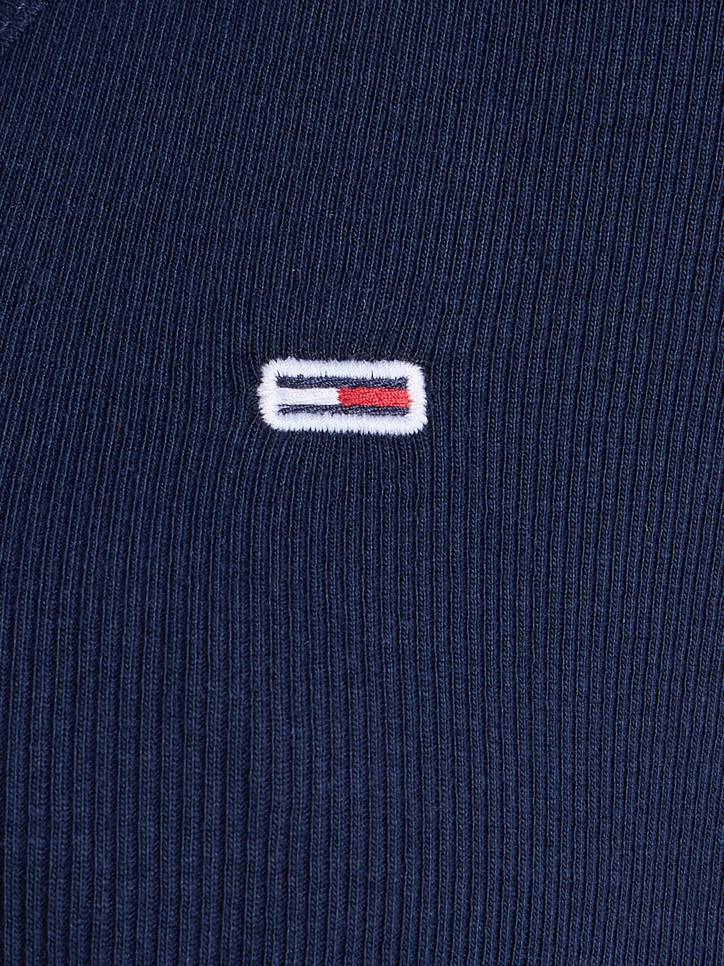 Tommy Jeans T-Shirt »TJW SLIM ESSENTIAL RIB V SS«, mit Logostickerei