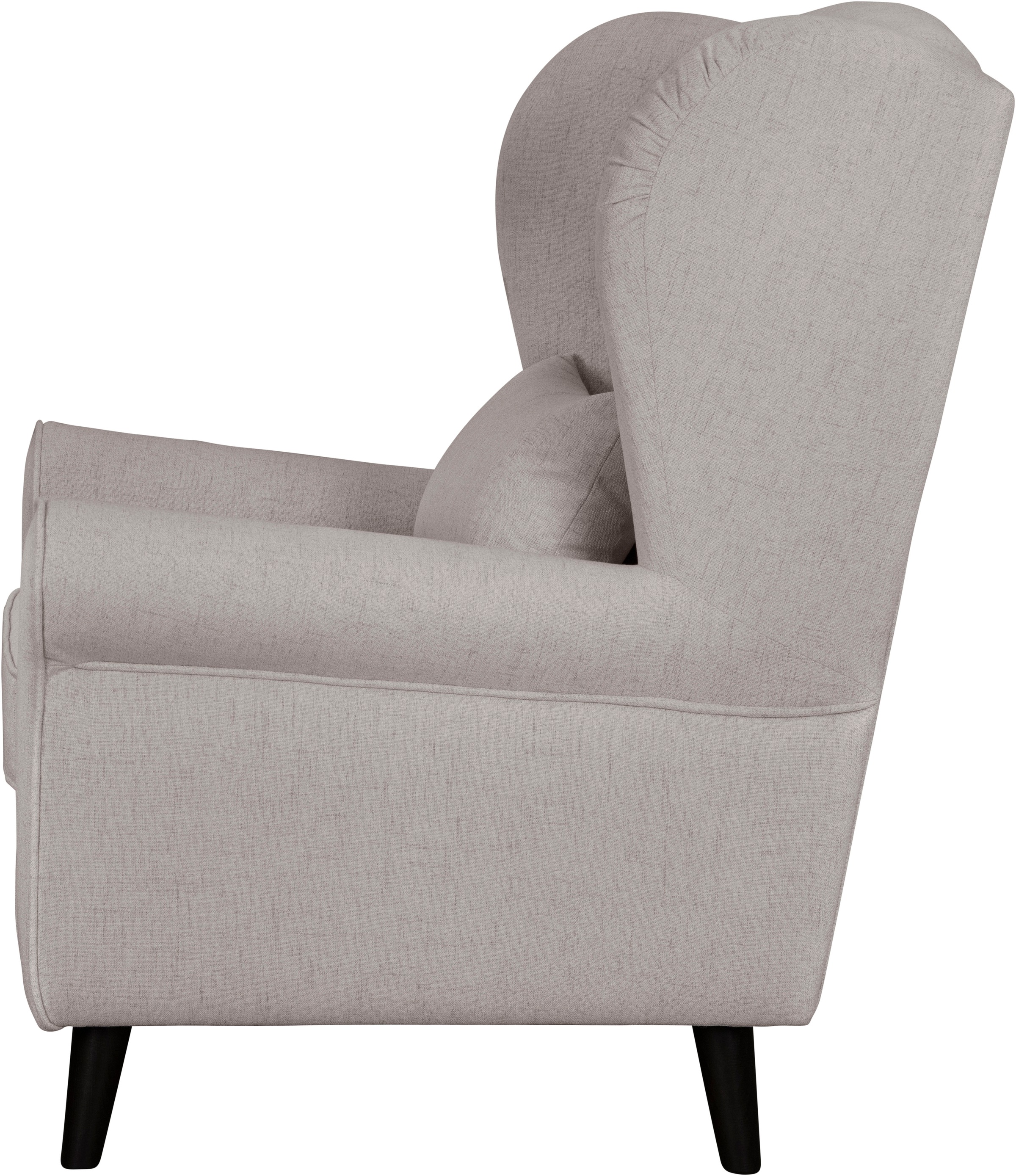 Home affaire Sessel »Ohrensessel CHISTELLE, wahlweise mit Polsterhocker«, mit Wellenunterfederung, Maße: B/T/H: 81/87/99 cm