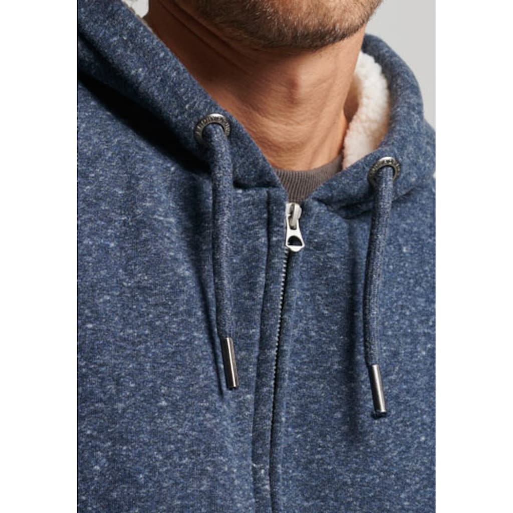 Superdry Kapuzensweatjacke »SD-BORG LINED ZIP HOOD«