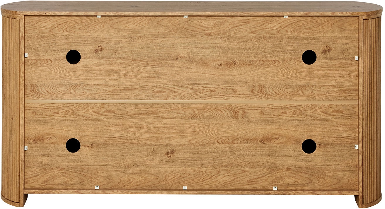 Jahnke Sideboard »MOON SB 160«, (1 St.), Sideboard, 2 Türen & 3 Schubladen, abgerundet, Breite ca. 160 cm