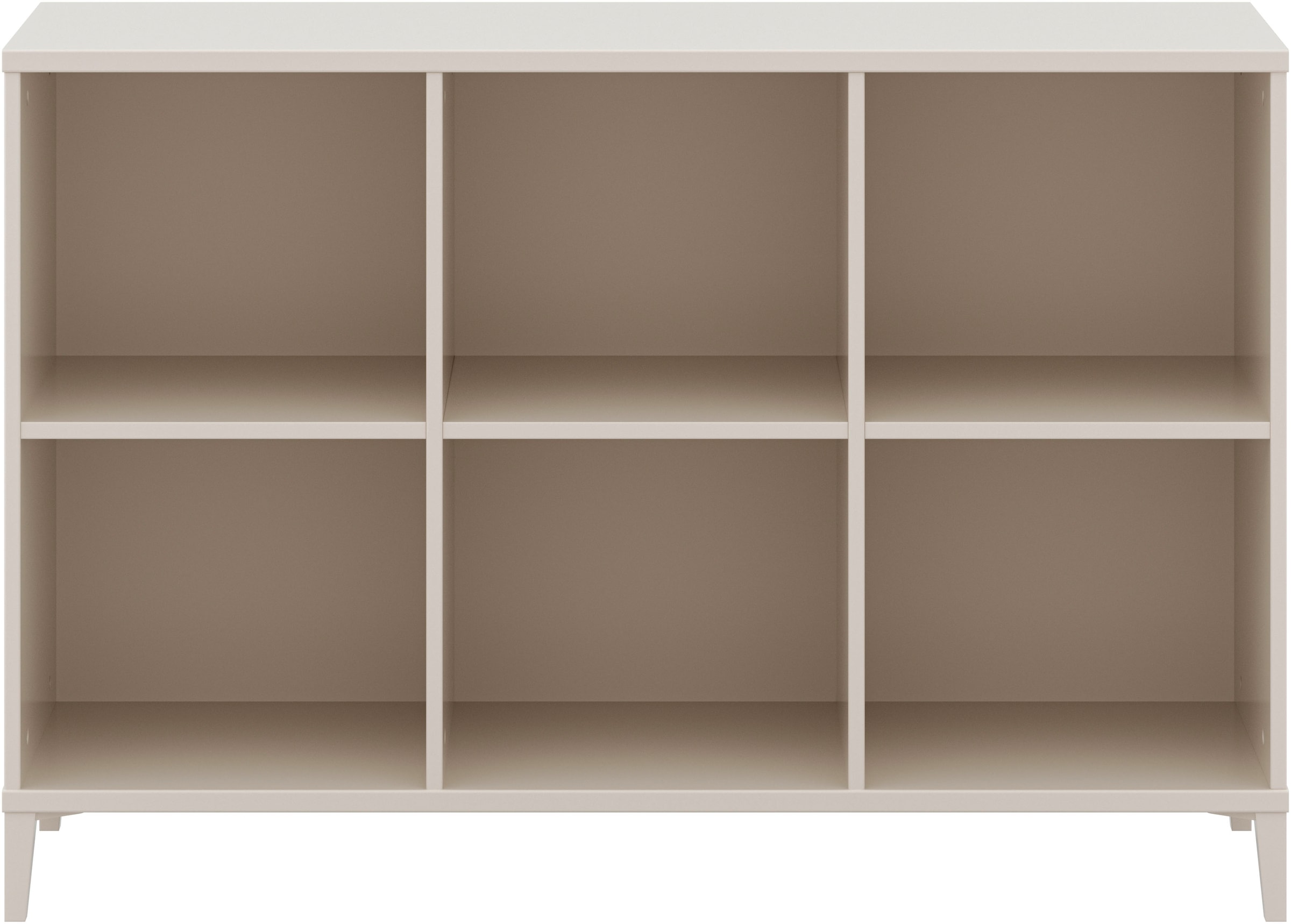 YUNY by PAIDI Sideboard »SISTER LOU mit 6 offenen Fächern, Breite 123 cm«, stabiles und langlebiges Regal in Beige, geprüfte Qualität