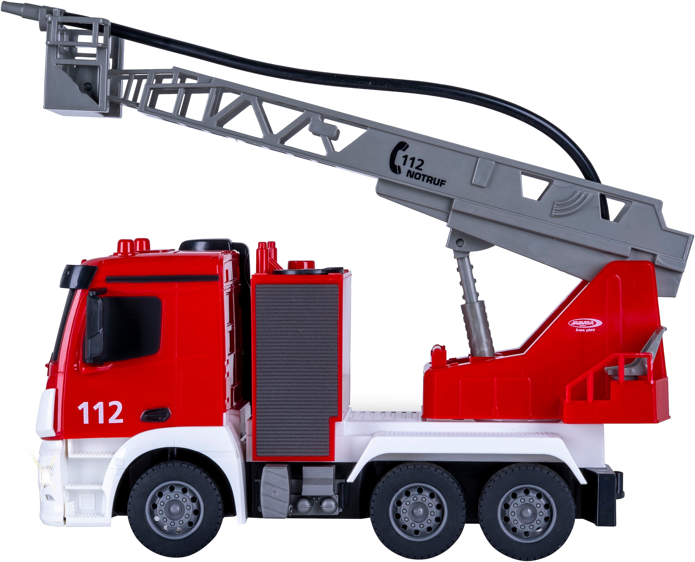 Jamara RC-LKW »Feuerwehr Drehleiter Mercedes -Benz Antos 2,4GHz« mit Spritzfunktion; LED-Licht; Maßstab 1:26