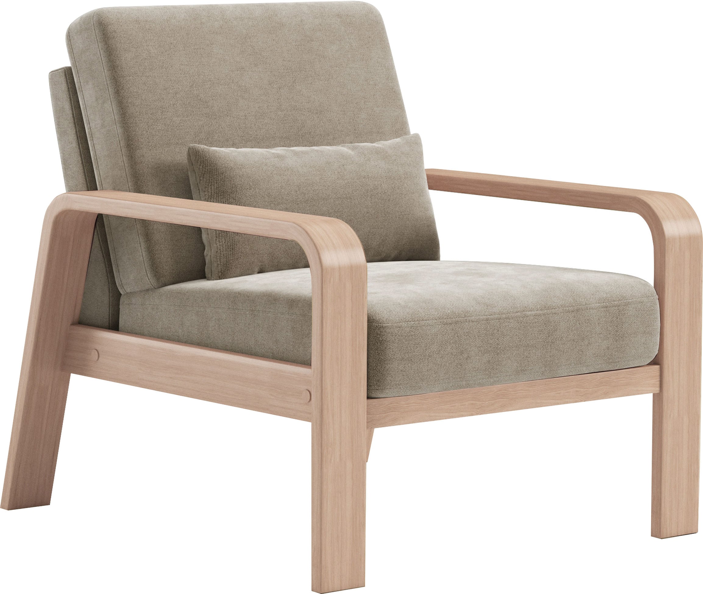 sit&more Sessel »Kolding«, Armlehnen aus Buchenholz in natur, verschiedene Bezüge und Farben
