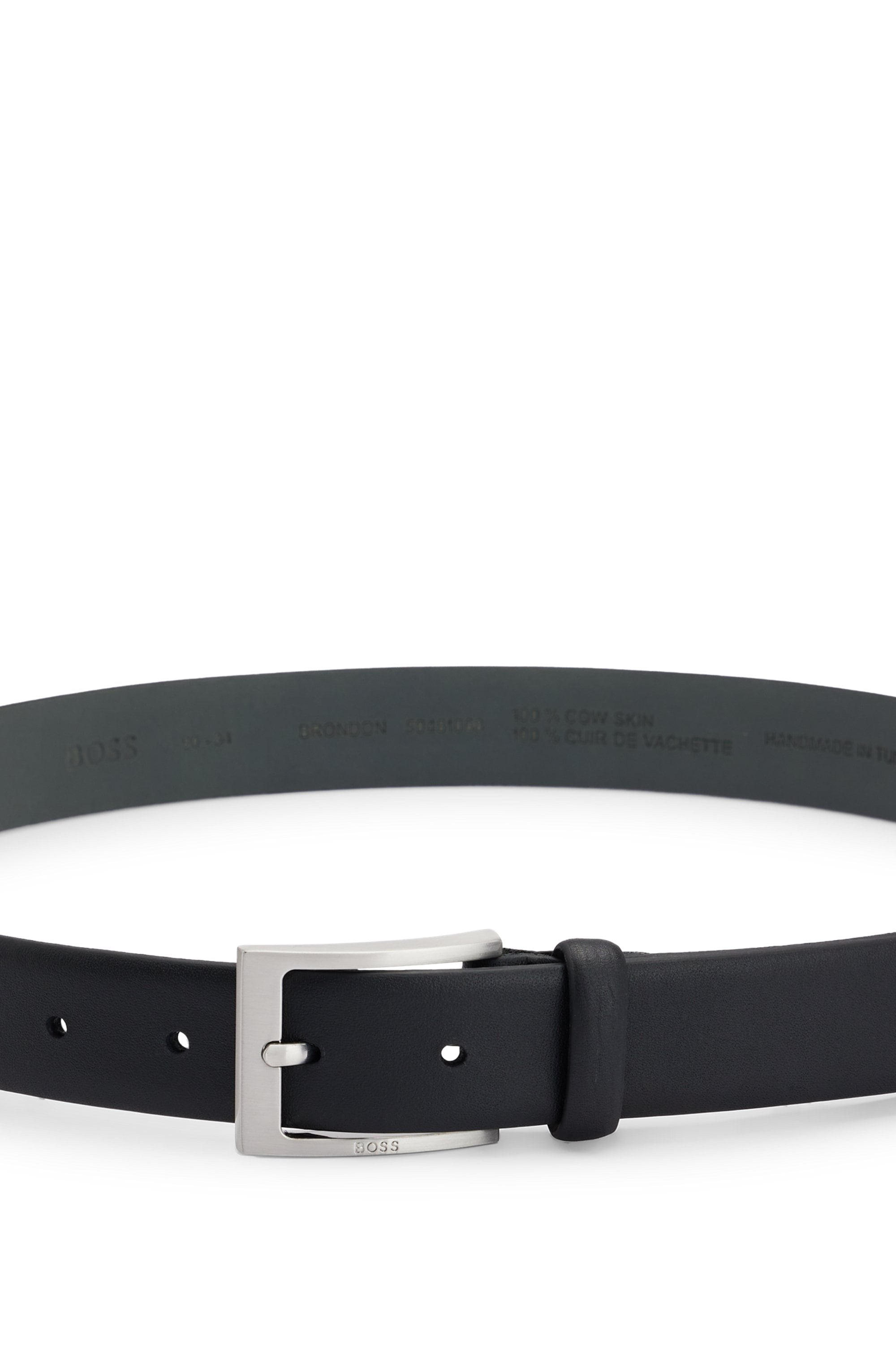 BOSS Ledergürtel aus Nappaleder mit Logo-Schliesse