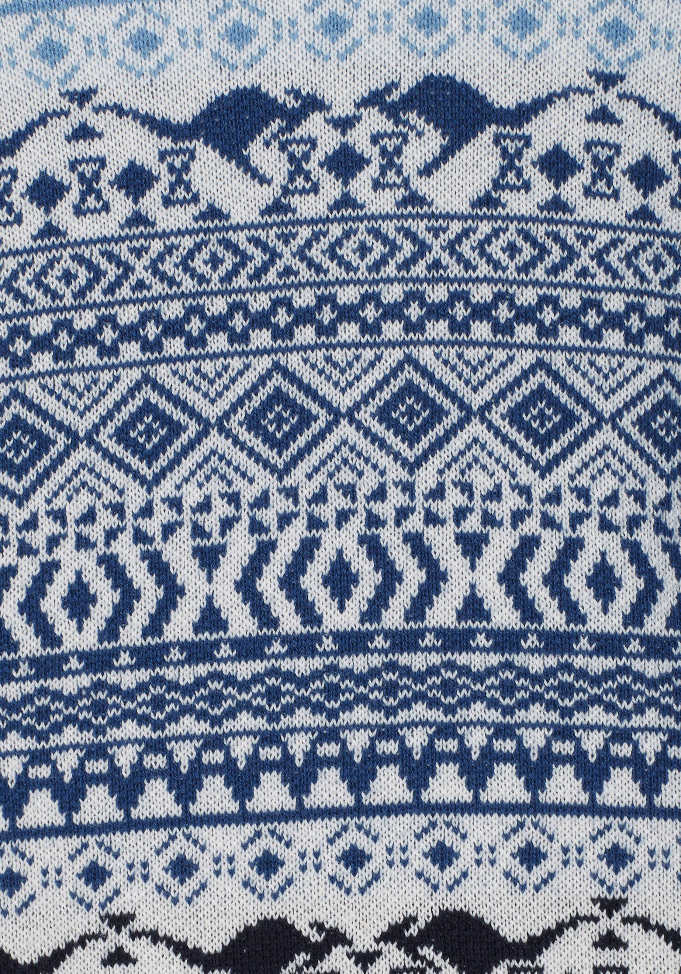 KangaROOS Jacquardpullover, im Norweger-Muster mit kleinen Kängurus