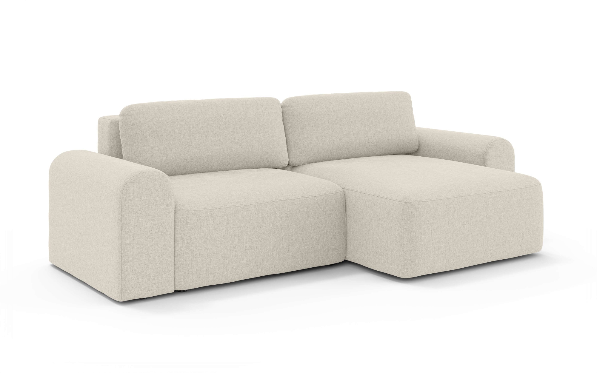 OTTO home Ecksofa »LEOO universell Schlafsofa mit Bettkasten, Maße B/T/H: 272/152/84,5 cm«, L-Form mit Recamiere rechts oder links montierbar, hoher Sitzkomfort