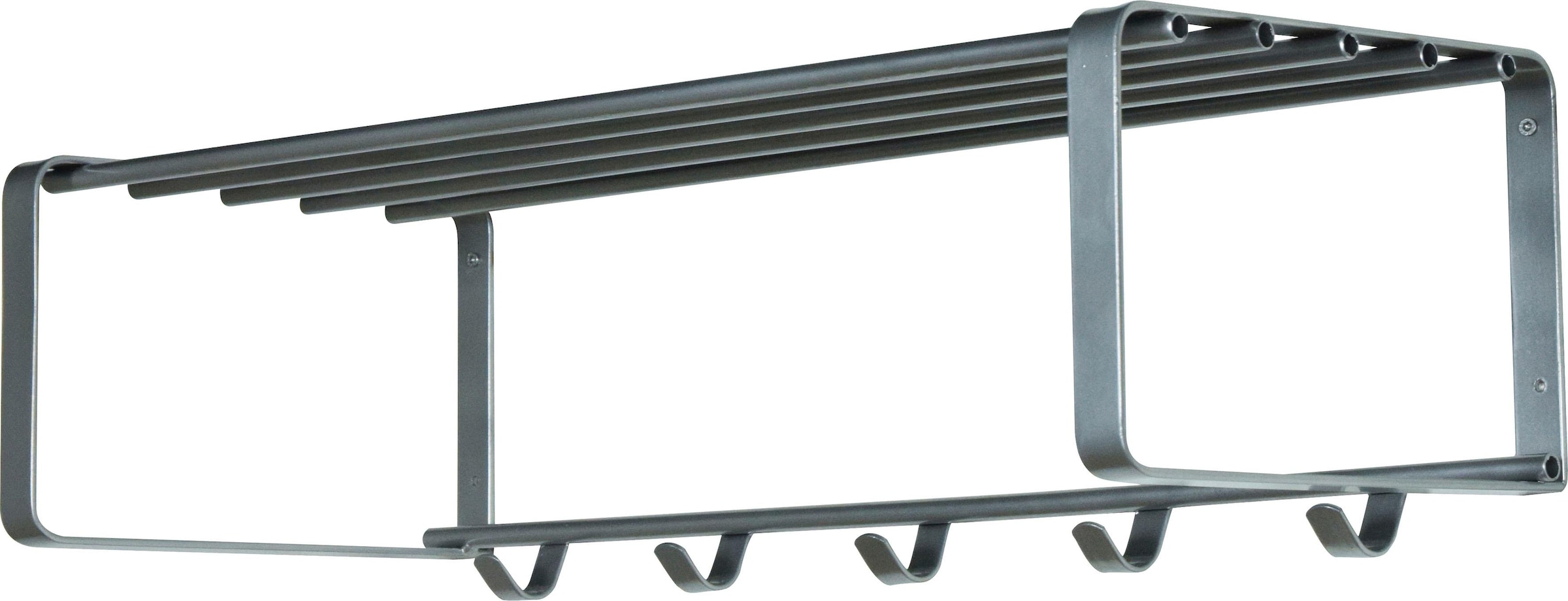 Spinder Design Garderobenleiste »REX« Wandgarderobe aus Stahl mit Hutablage und 5 bzw. 7 Haken