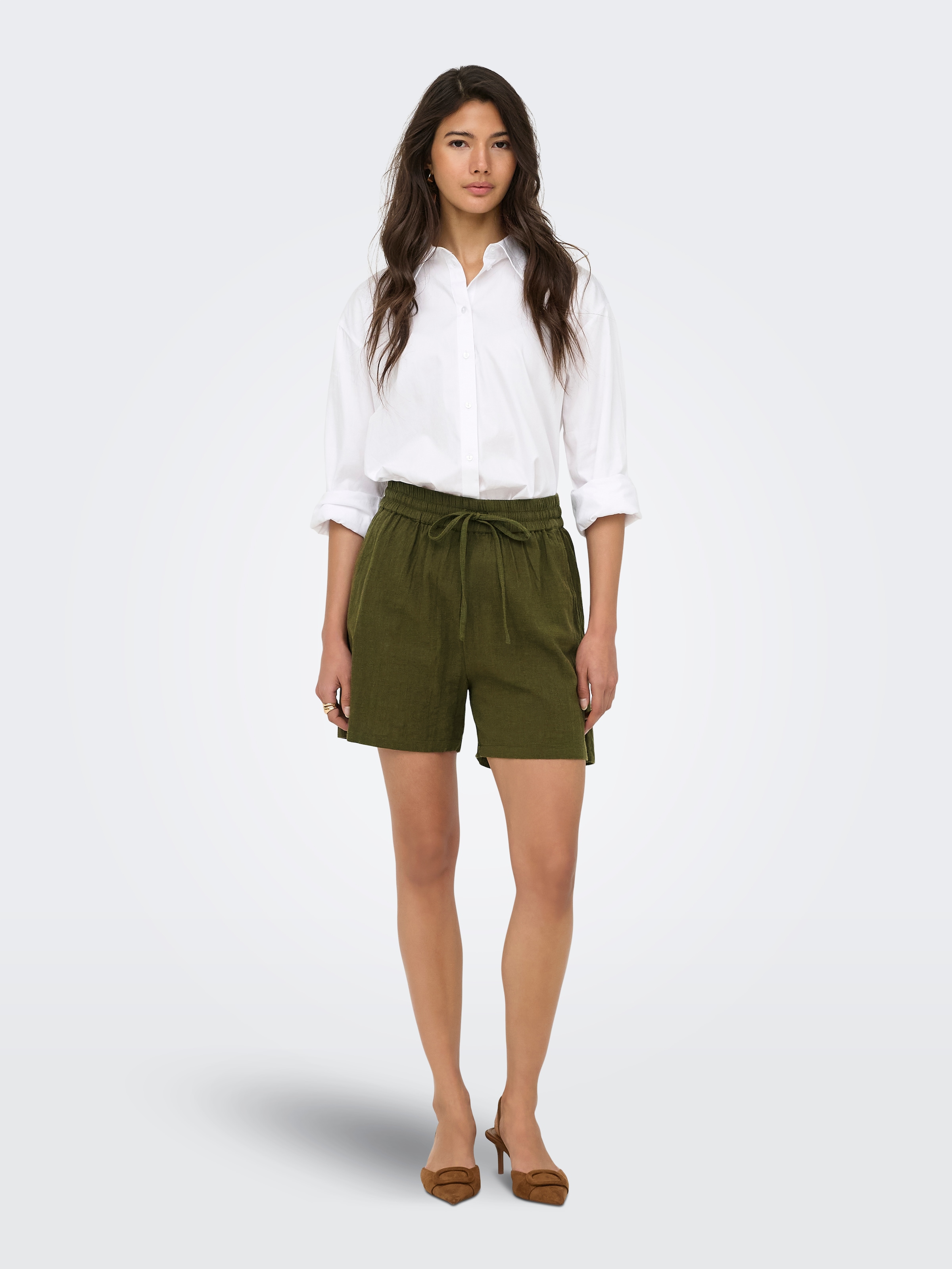 ONLY Shorts »ONLTIZANA STRING COTTON SHORTS WVN«  Baumwolle, loose fit