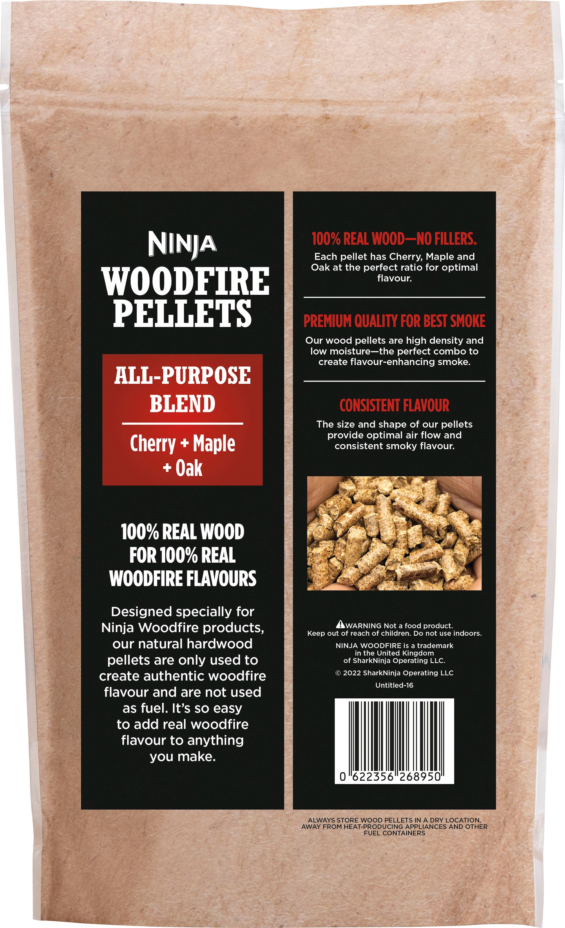 NINJA Holzpellets »Ninja Woodfire Pellets Allzweckmischung 900g XSKOGAPLT2EU«, (1 St.)