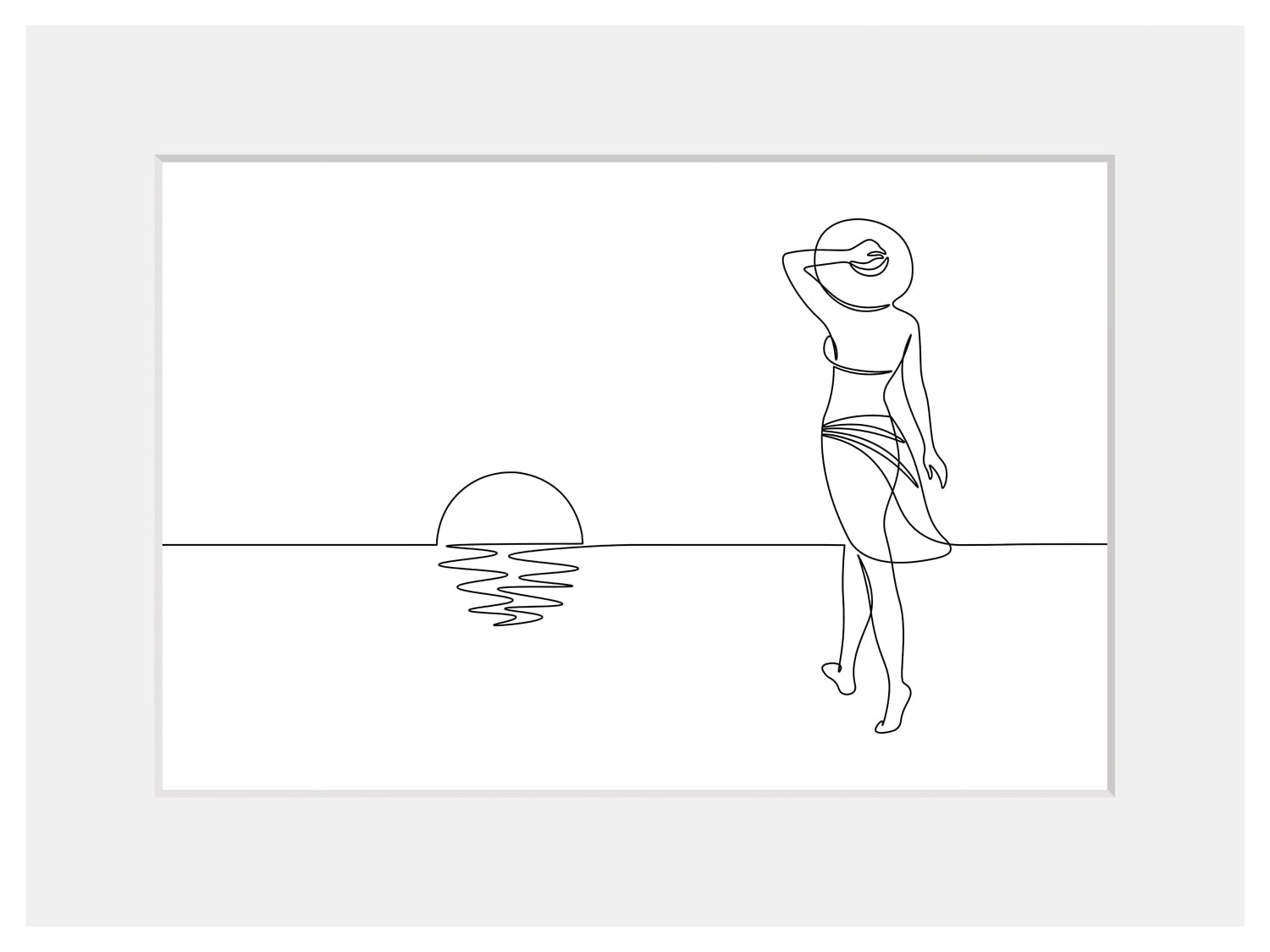 queence Bild »Walking On Sunshine«, Sonnenaufgang & -untergang, Frau, gerahmt, Sonnenuntergang