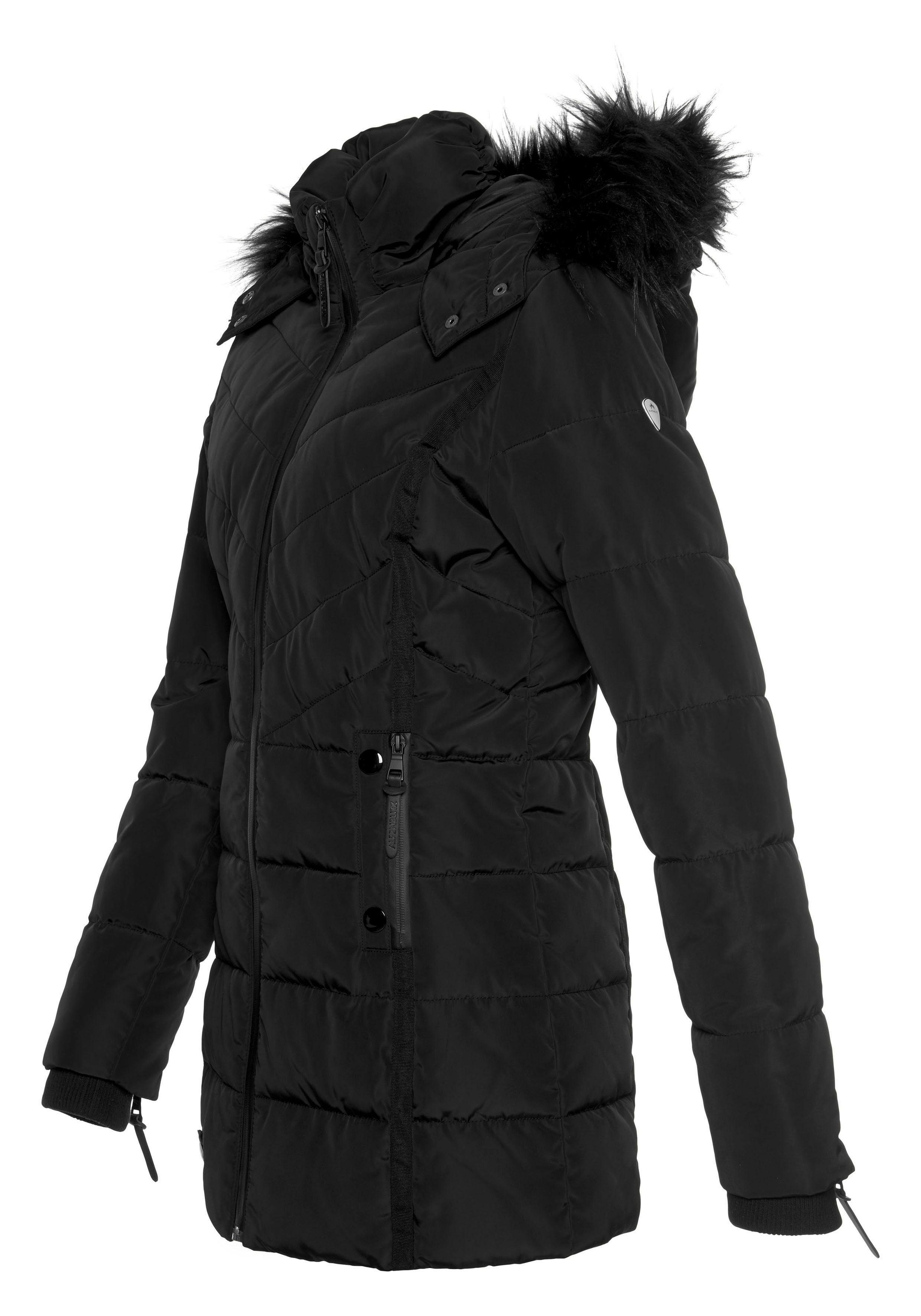 ALPENBLITZ Winterjacke »Pistenglück«, mit Kapuze, leichtes Webmaterial, sportlicher Stil, figurumspielender Schnitt