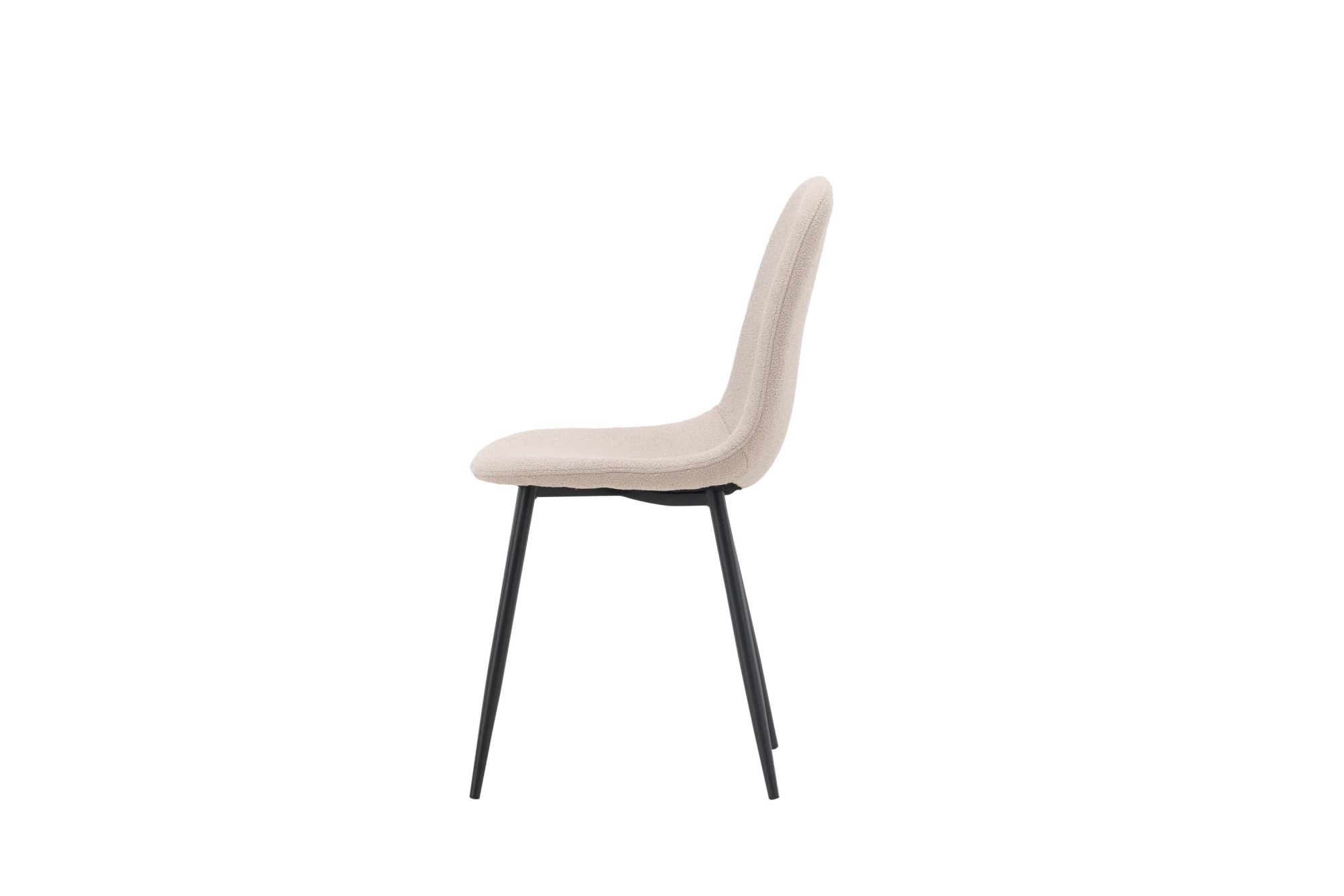 Venture Home Esszimmerstuhl »Polar, 2er-Set Esszimmerstühle in beigem Bouclé, skandinavisch, 150 kg« () 2 Stk.Polsterstuhl, Bouclé-Bezug, Stahlbeine, abgerundet, weich