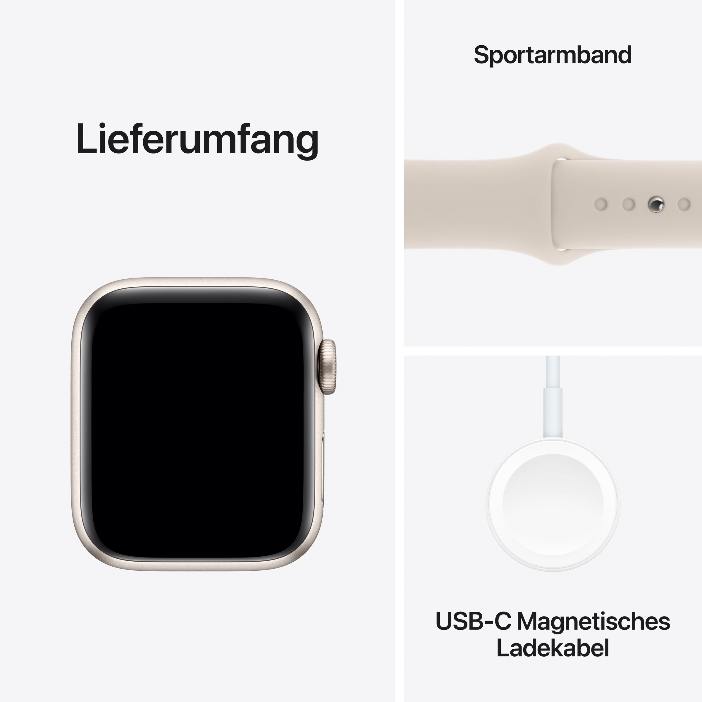 Apple Smartwatch »Watch SE Aluminium«, (4 cm / 1,57 Zoll), Watch OS 10, Sport Loop)