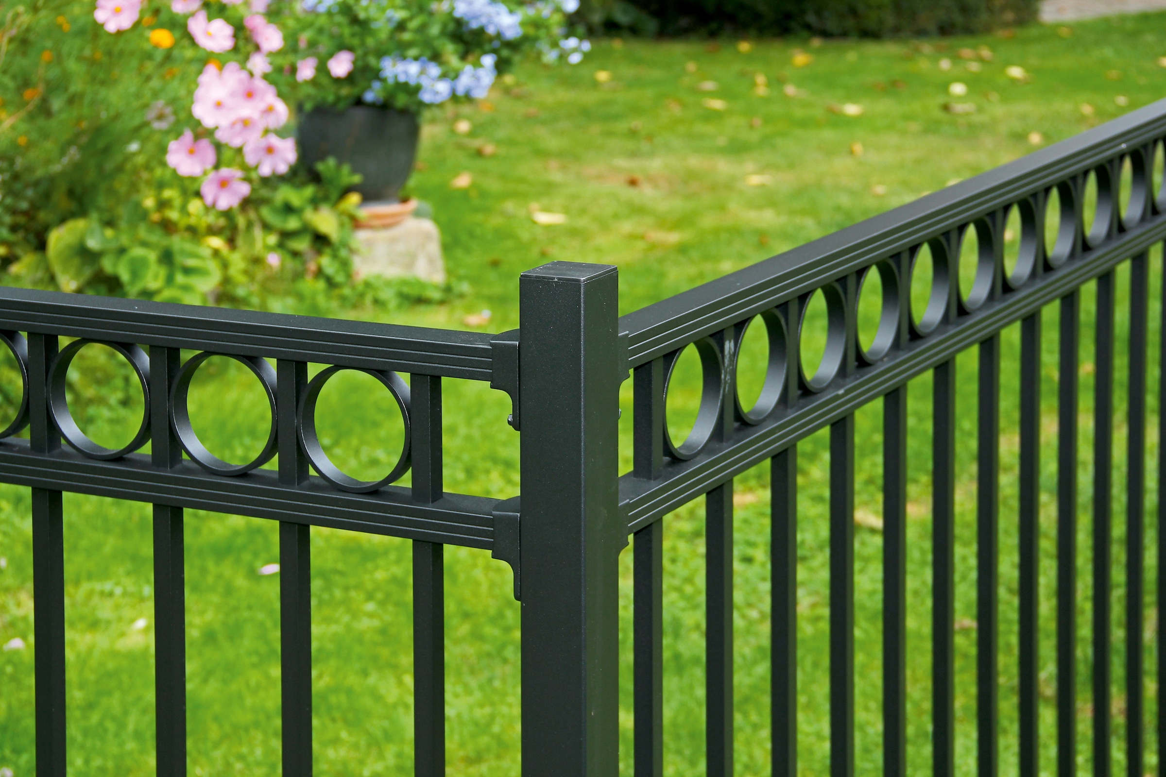 Alberts Metallzaun »Circle« Höhe: 100 und 120 cm, Gesamtlänge: 10 m, zum Aufschrauben