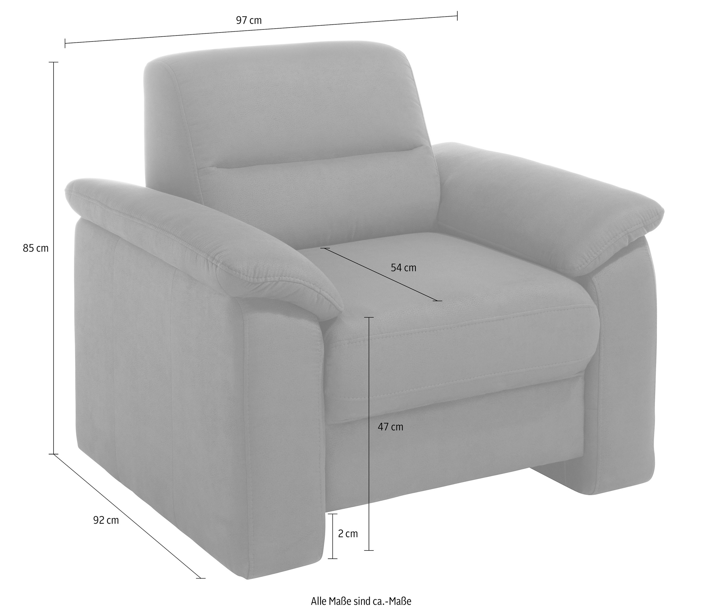 sit&more Sessel »Ascara«, inklusive komfortablem Federkern