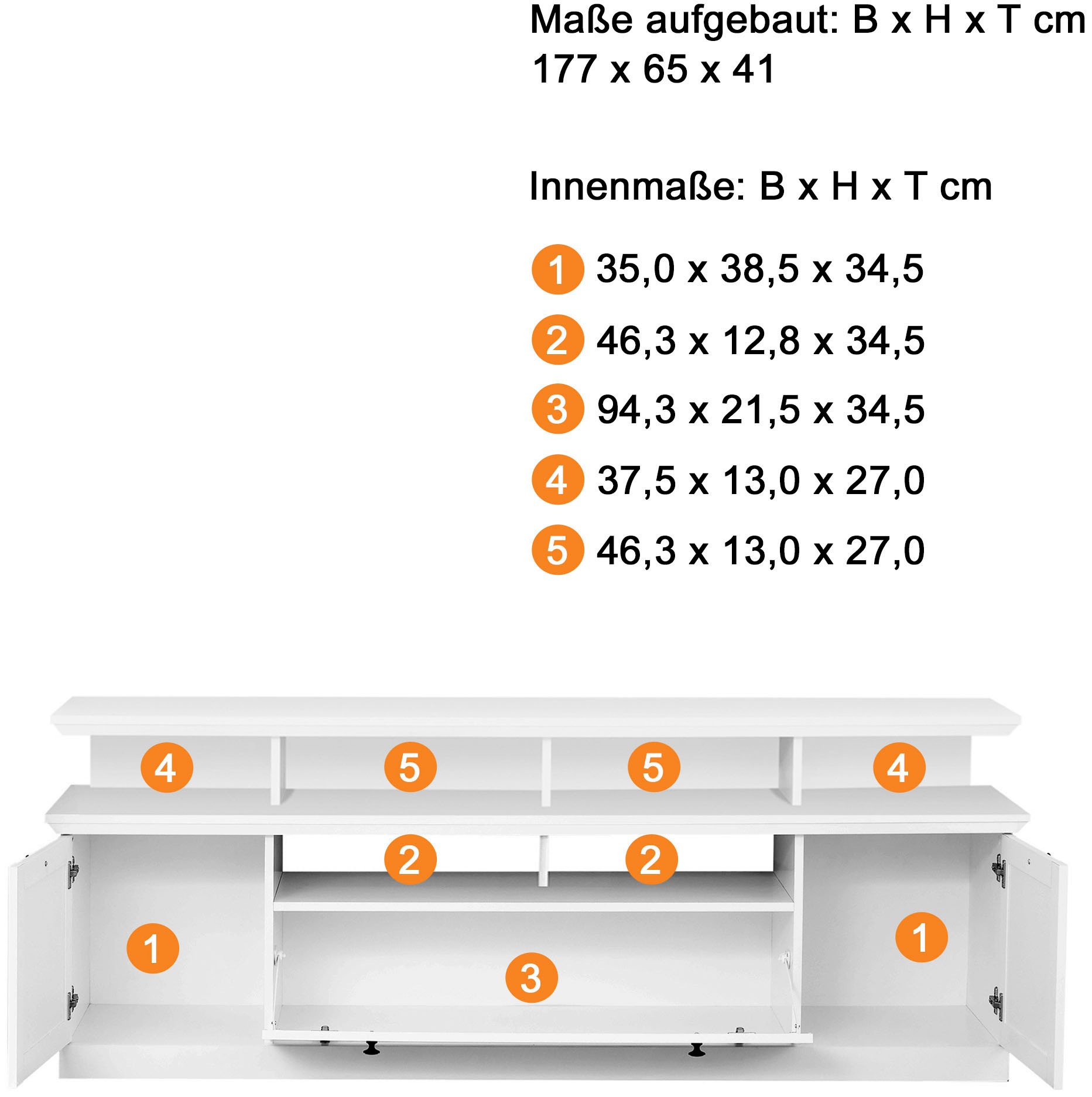 Home affaire Lowboard »Örebro« Kommode, zeitloser Landhausstil, Beleuchtung optional