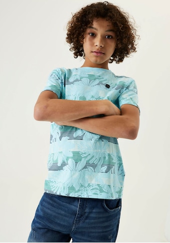 T-Shirt, mit floralem Allovermuster, for BOYS