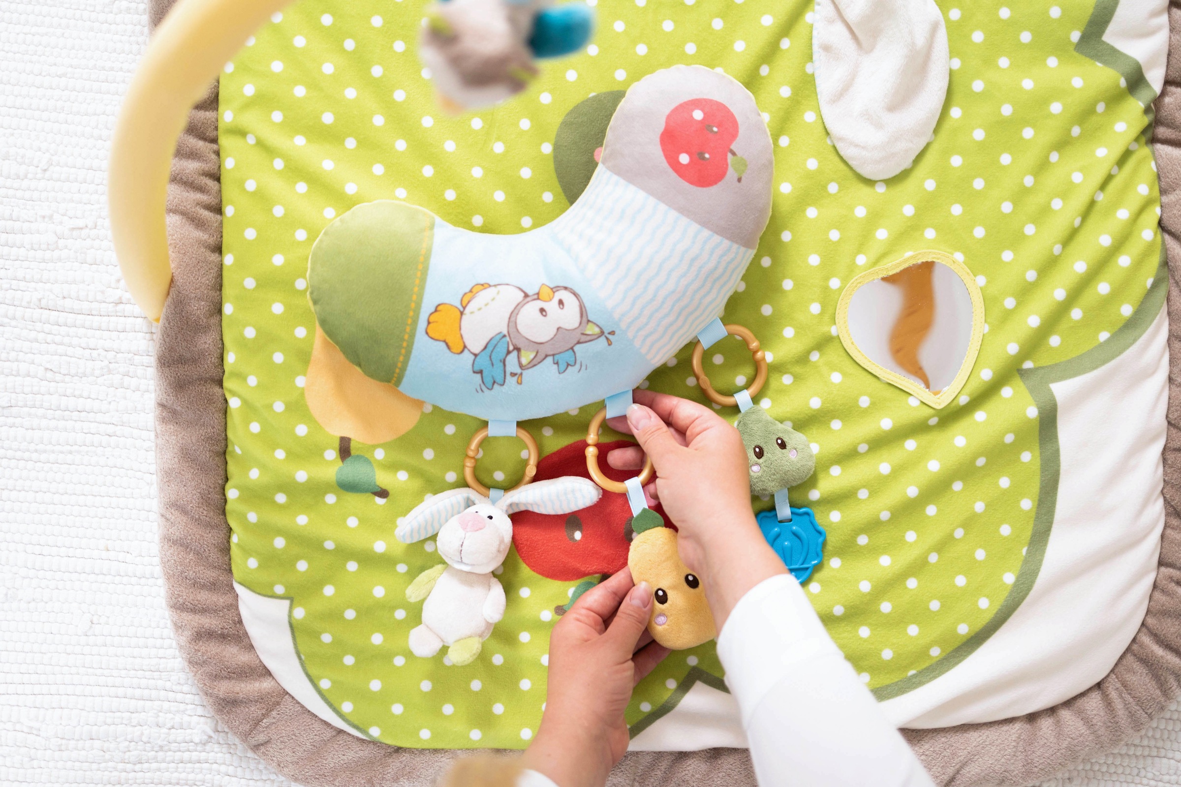 Nici Baby Gym »My First NICI Kollektion, 3-D Activity-Decke«, mit Spielkissen Hase und Eule