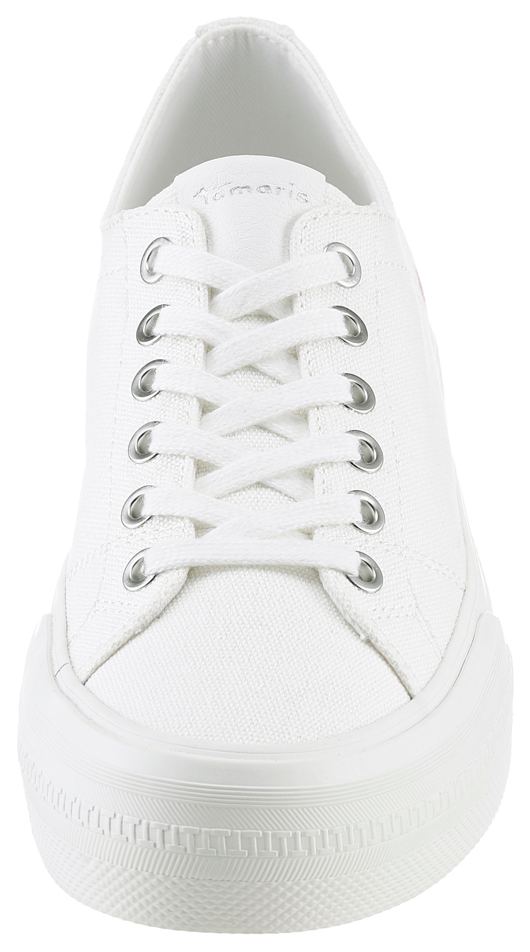 Tamaris Plateausneaker, Freizeitschuh, Halbschuh, Schnürschuh mit Logo an der Ferse