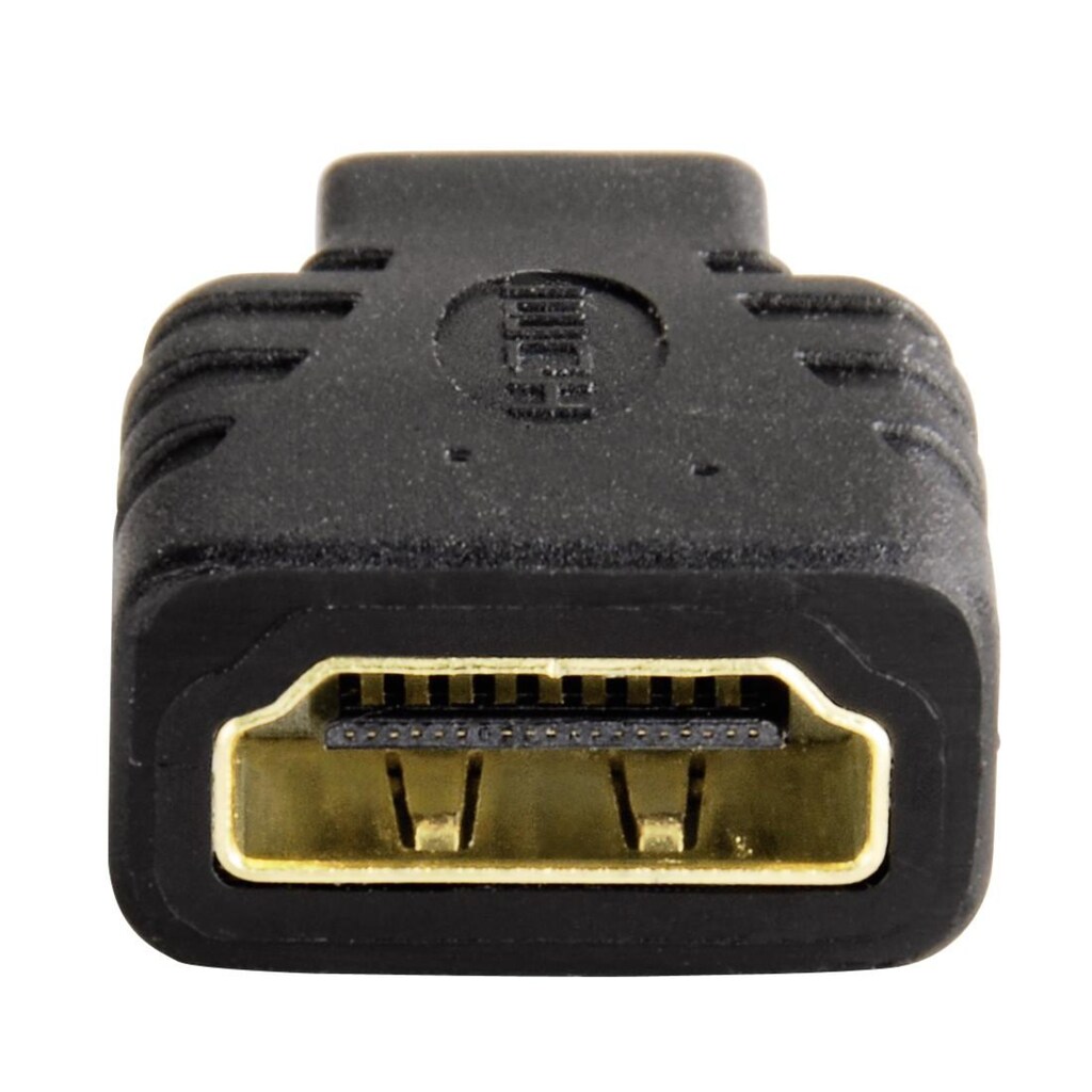 Hama HDMI-Adapter »Micro HDMI™, Micro HDMI™-Stecker - HDMI™-Kupplung Kompaktadapter, 4k«, HDMI Typ D (Micro) zu HDMI