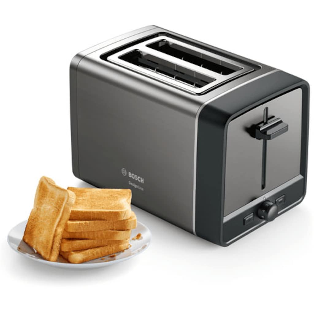 BOSCH Toaster »TAT5P425DE DesignLine«, 2 kurze Schlitze, 970 W