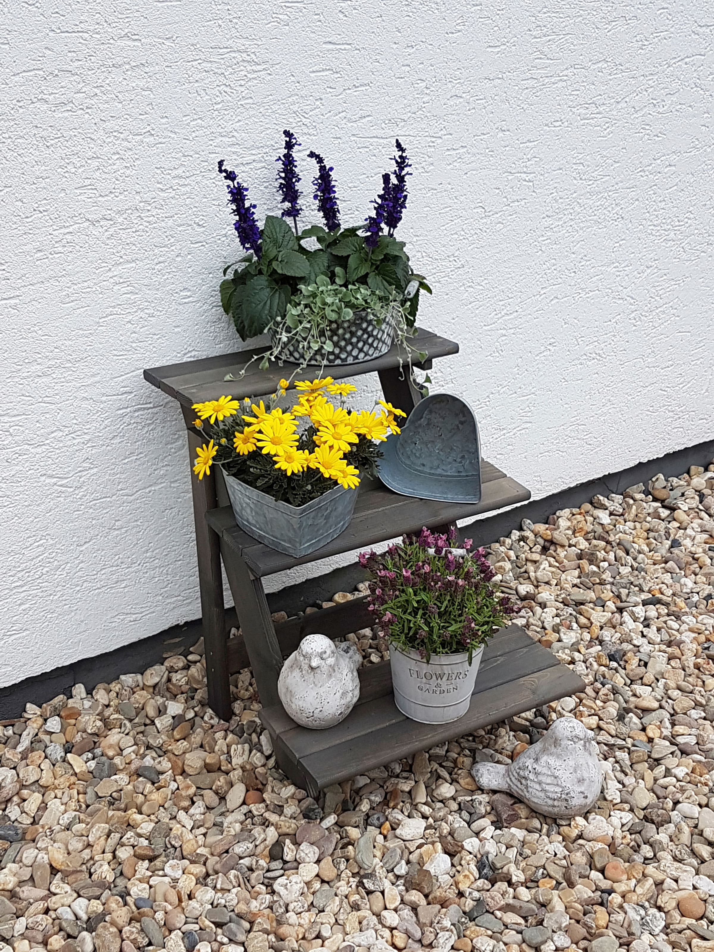 promadino Pflanzentreppe »Blumentreppe kaufen grau«, Garantie online Jahren mit klein, XXL BxTxH: cm 50x60x56 3 