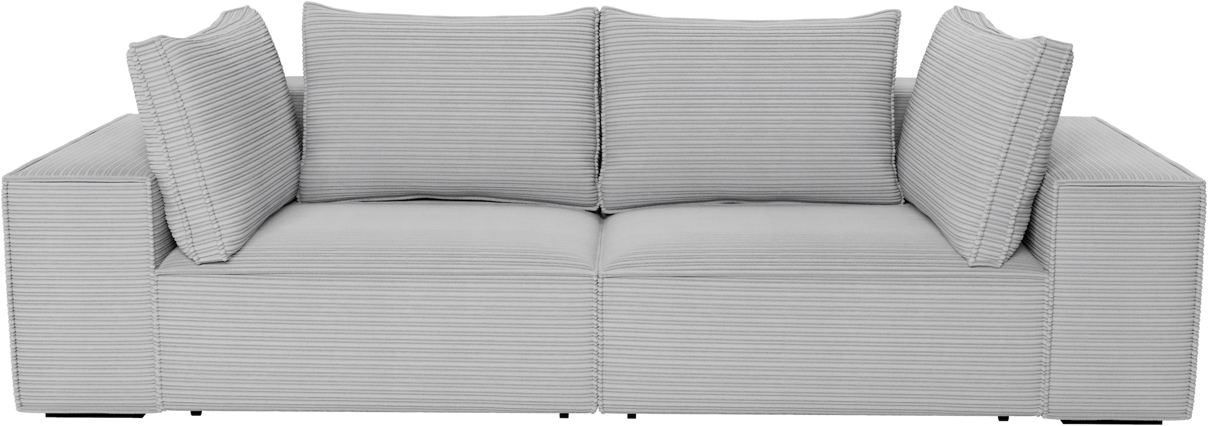 Trends by HG Big-Sofa »Conor XL, B: 268cm, Liegefläche: 138 x 194 cm, in Cord und Velours« mit Schlaffunktion und Bettkasten
