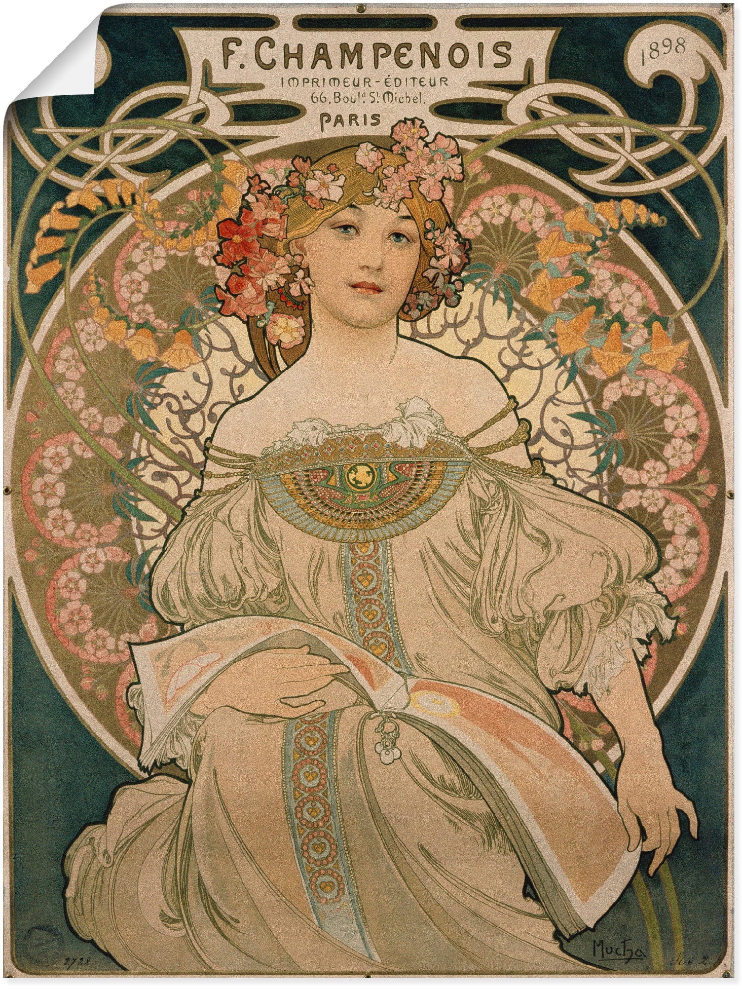 Kunstdruck »Plakat für F. Champenois. 1897«, Ausstellungsplakate, (1 St.), als...